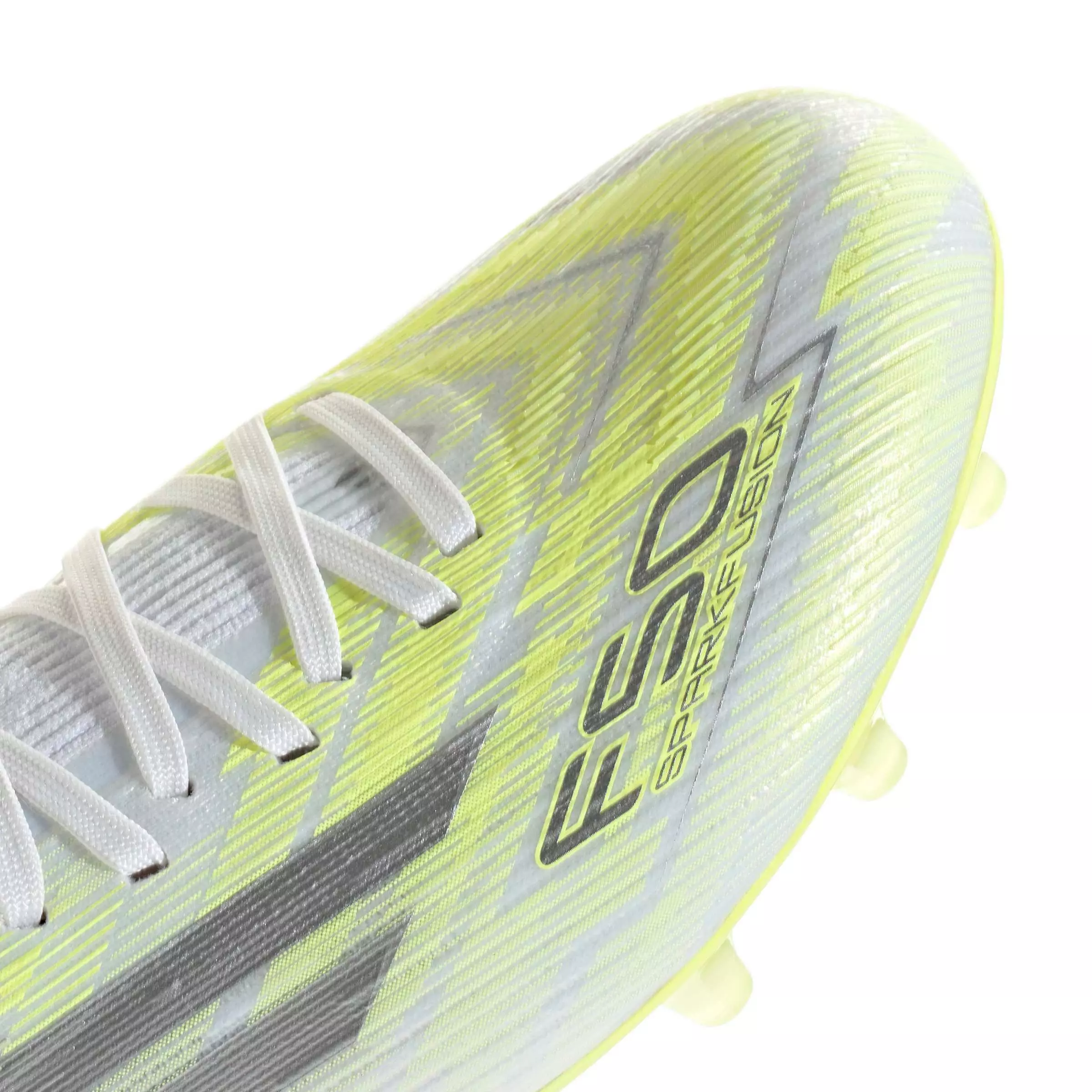 adidas F50 Sparkfusion Pro Mid Cut MG "Ftwr White/Iron Metallic/Hi-Res Yellow" Women's Soccer Cleat - WHITE/IRON/YELLOW