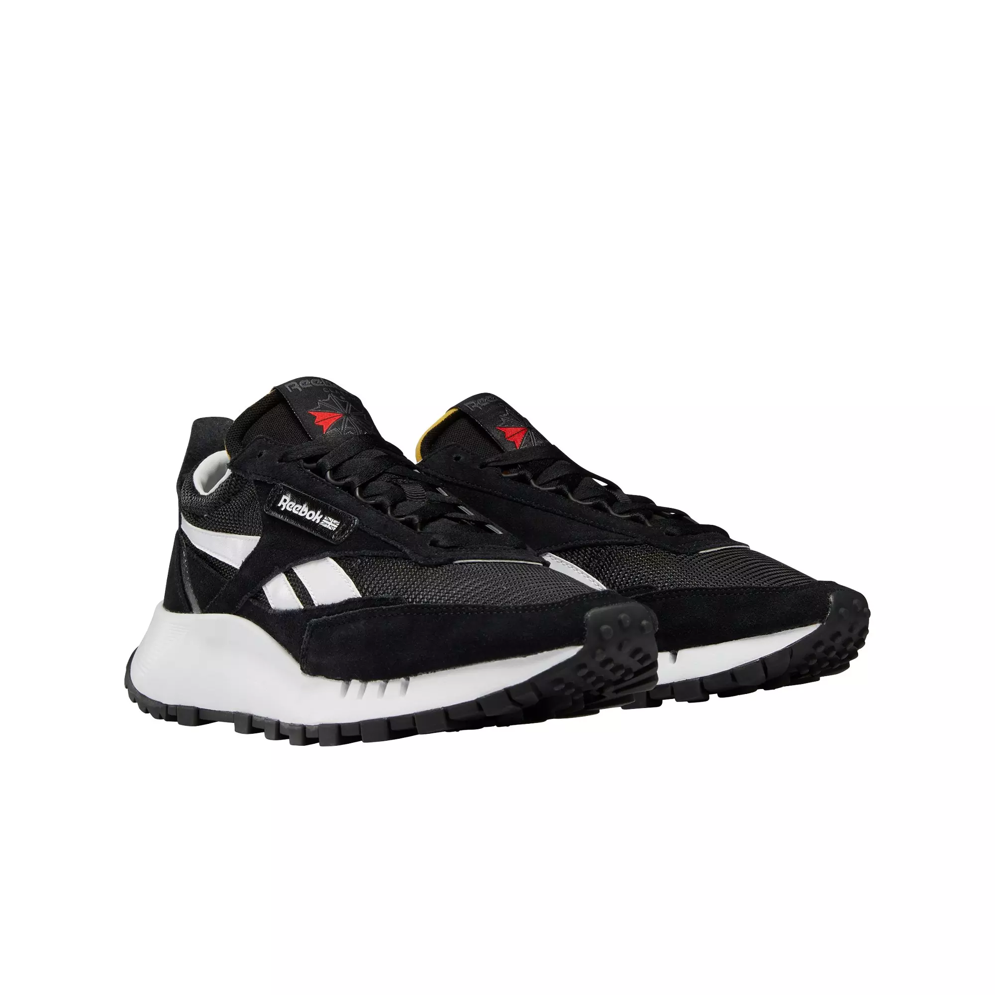 Reebok Classic Leather Legacy "Core Black/Cold Grey/Vector Red" Men's Shoe - BLACK/GREY/RED