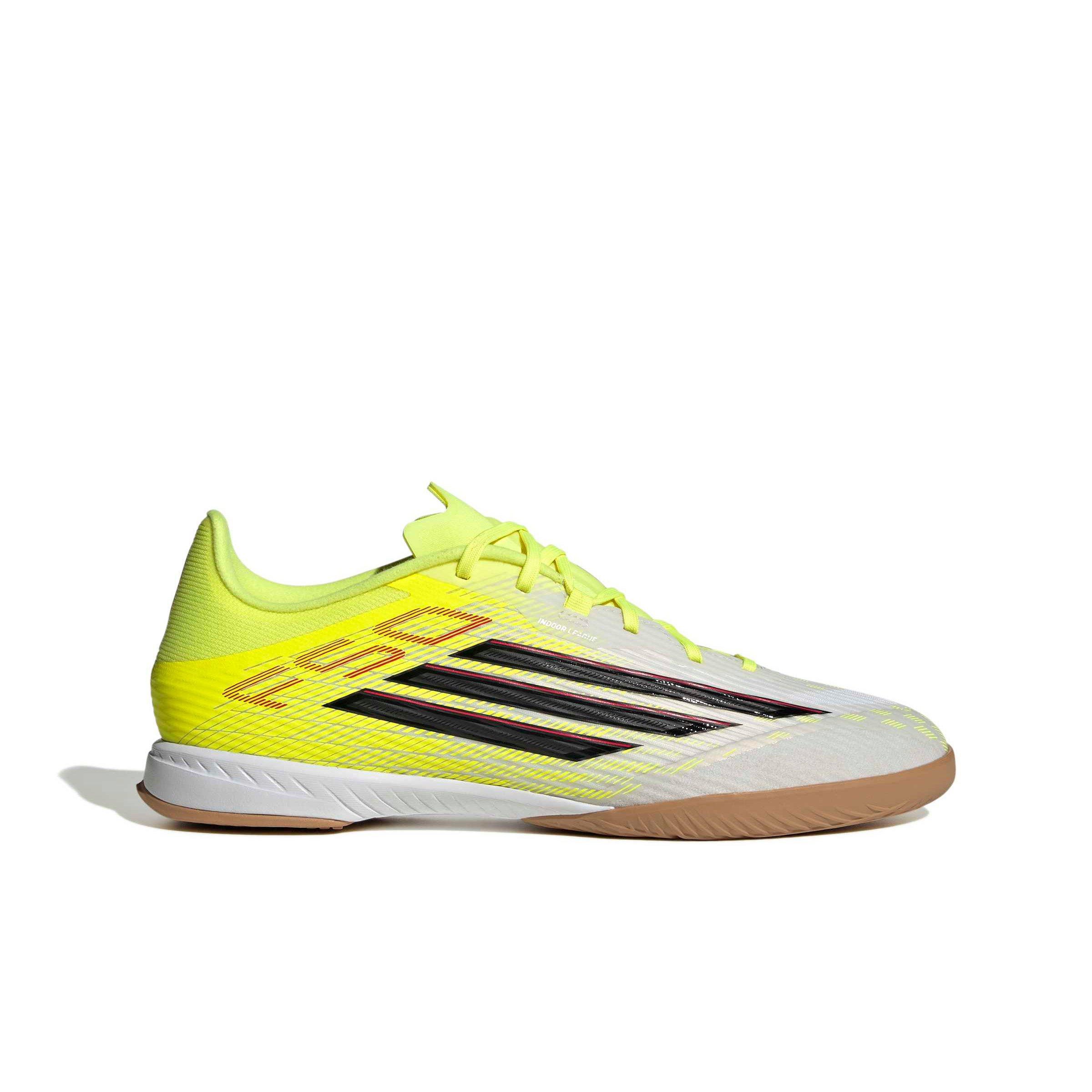 adidas F50 League Indoor "Team Solar Yellow 2/Core Black/Lucid Red" Men's Soccer Shoe - YELLOW/BLACK/RED Thumbnail View 1