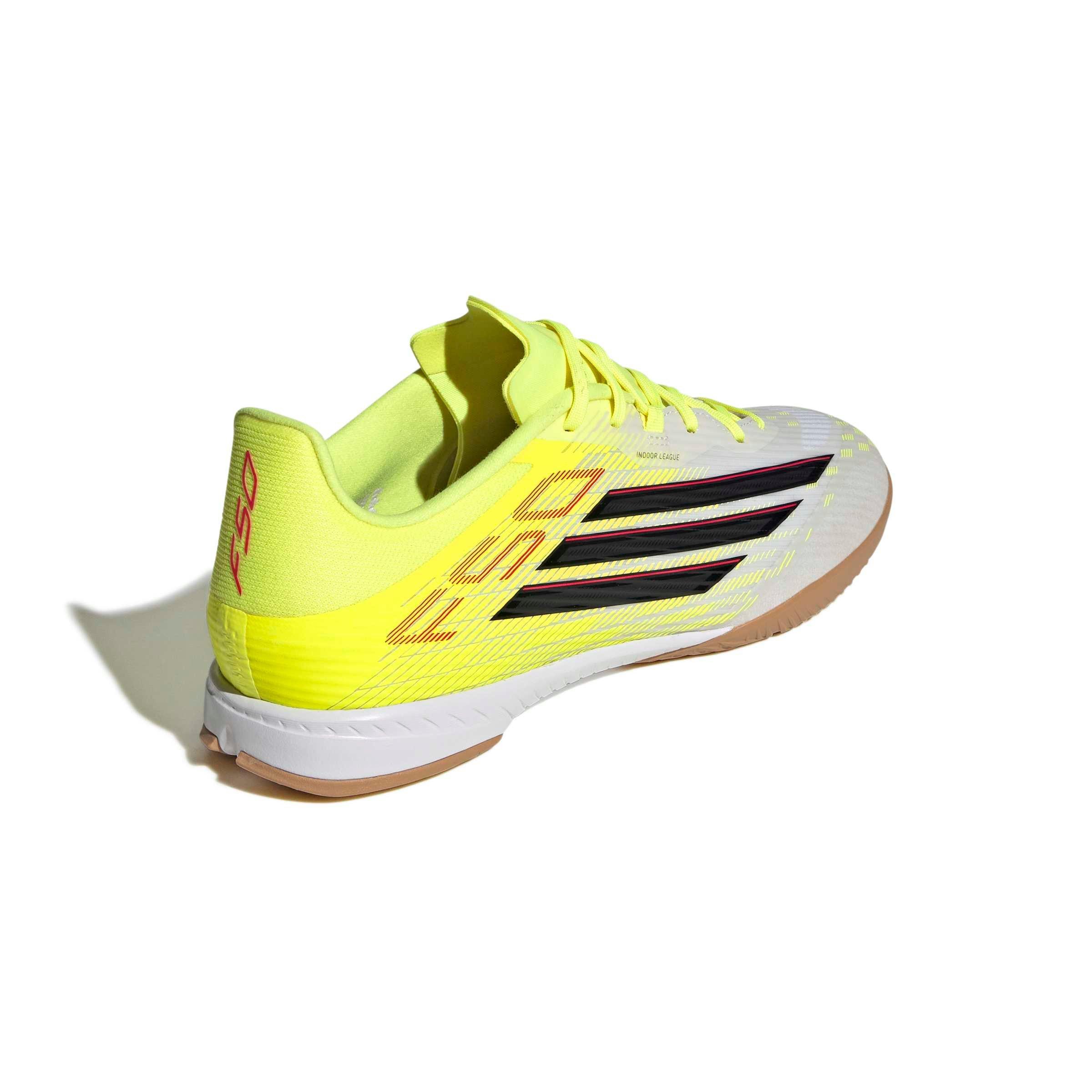 adidas F50 League Indoor "Team Solar Yellow 2/Core Black/Lucid Red" Men's Soccer Shoe - YELLOW/BLACK/RED Thumbnail View 4