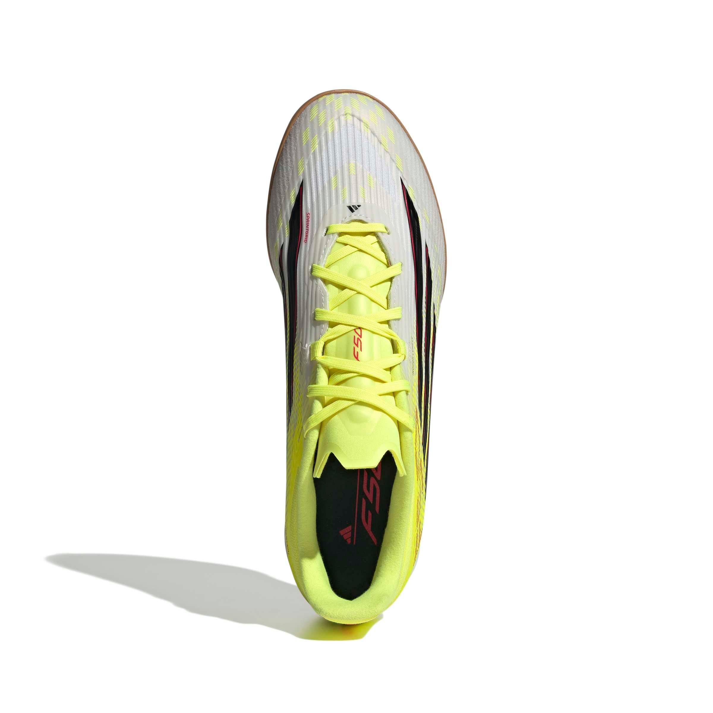 adidas F50 League Indoor "Team Solar Yellow 2/Core Black/Lucid Red" Men's Soccer Shoe - YELLOW/BLACK/RED Thumbnail View 5