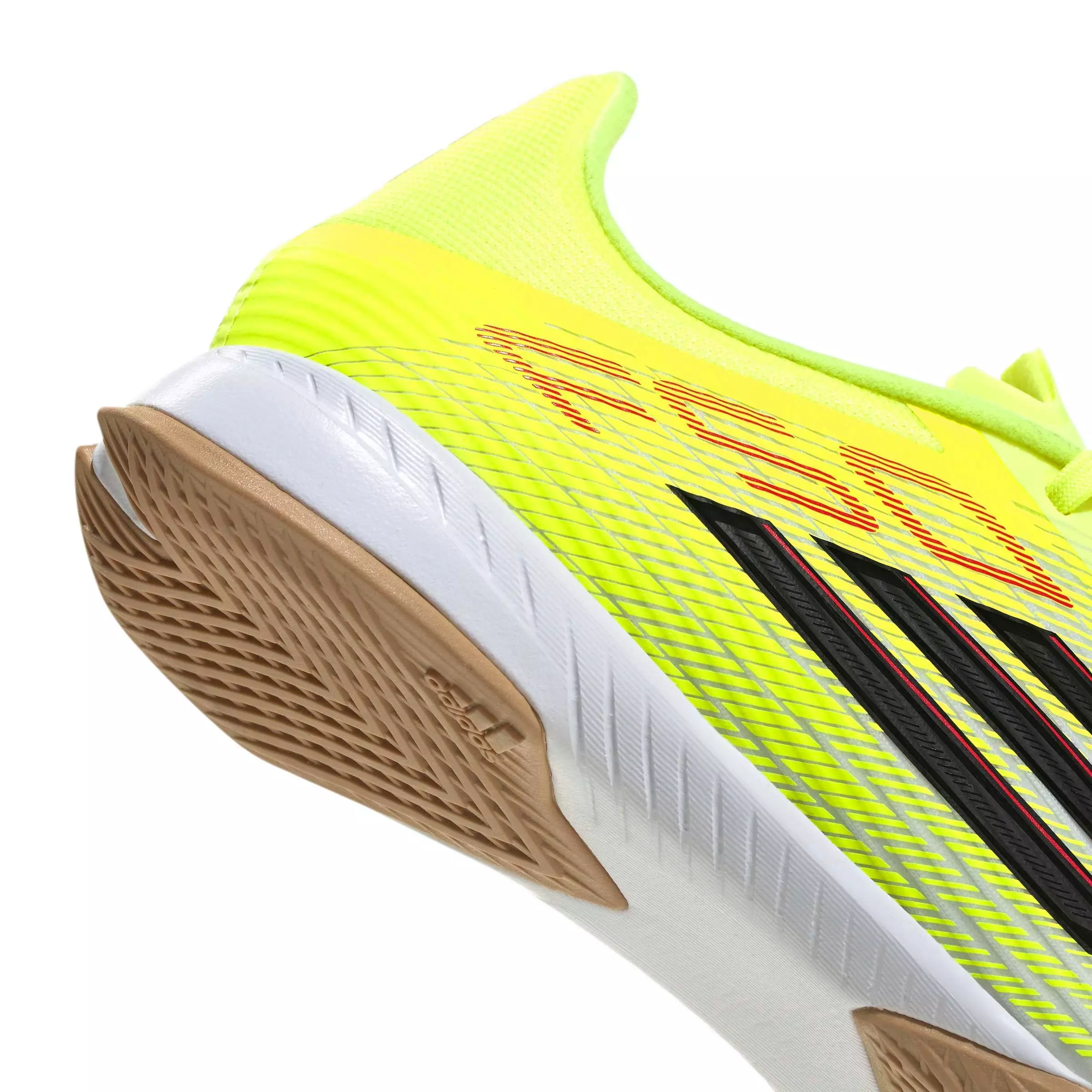 adidas F50 League Indoor "Team Solar Yellow 2/Core Black/Lucid Red" Men's Soccer Shoe - YELLOW/BLACK/RED