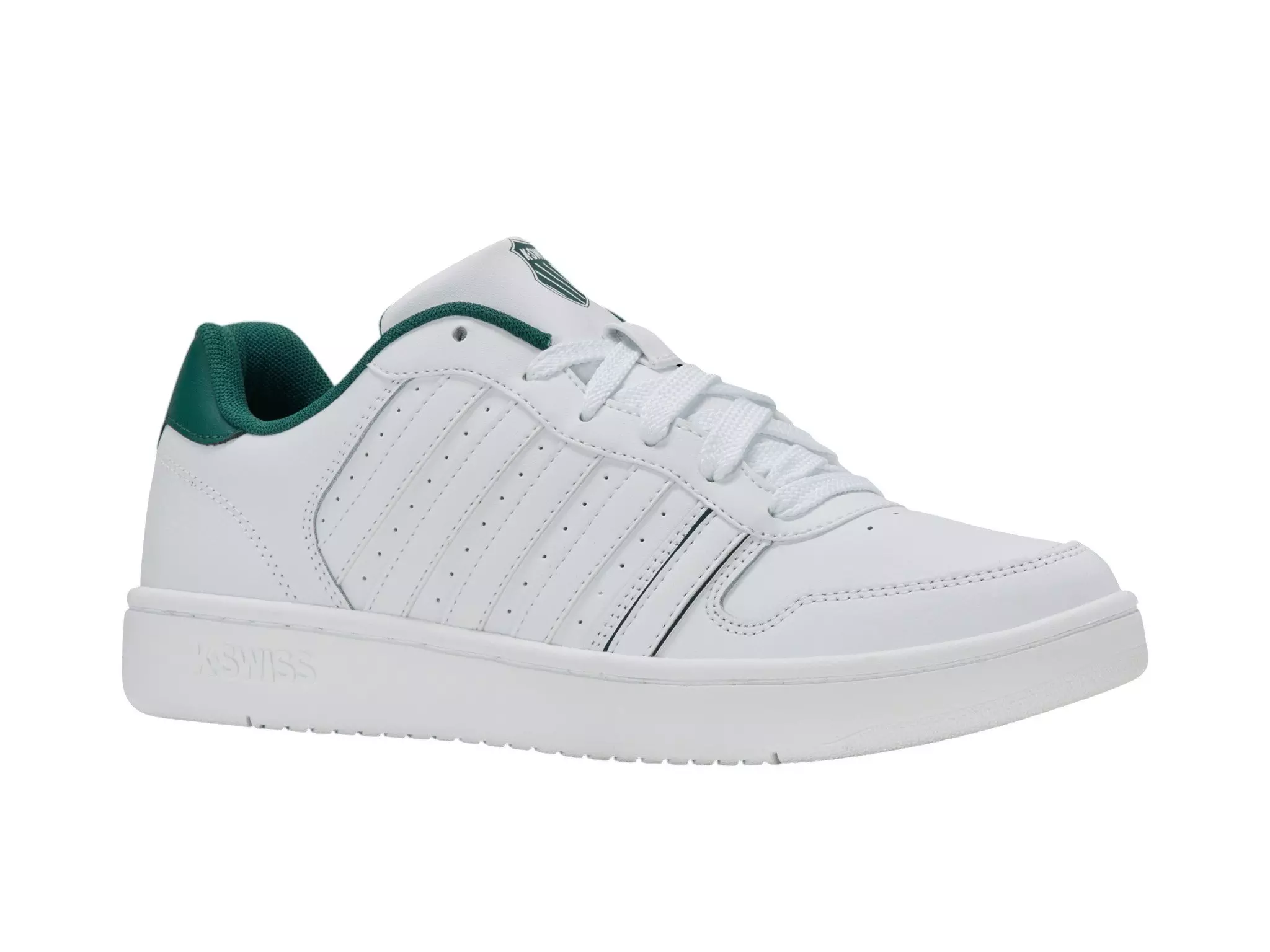 K-Swiss Court Palisades "White/Posy Green" Men's Shoe - WHITE/POSY GREEN
