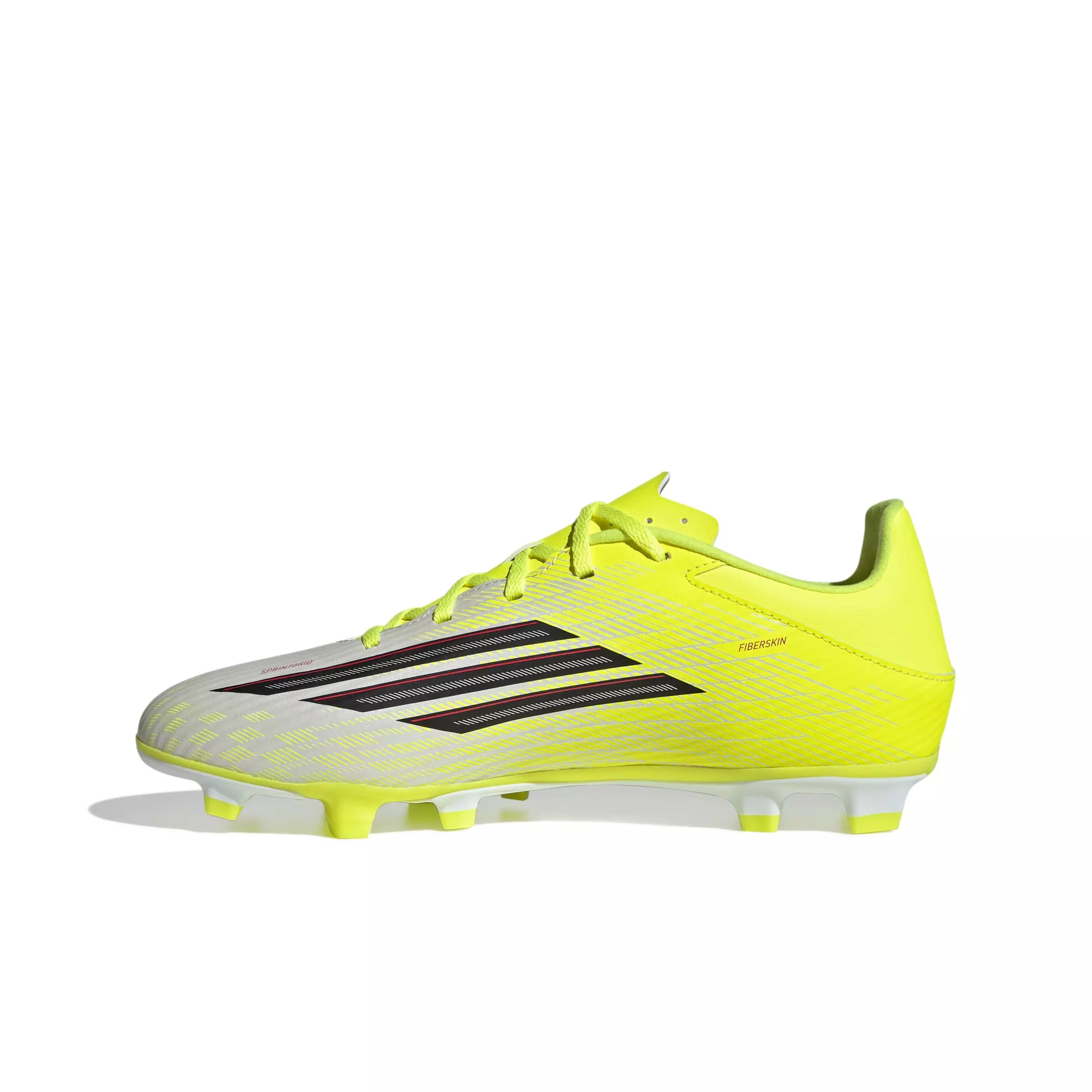 adidas F50 Club MG "Team Solar Yellow 2/Core Black/Lucid Red" Men's Soccer Cleat - YELLOW/BLACK/RED