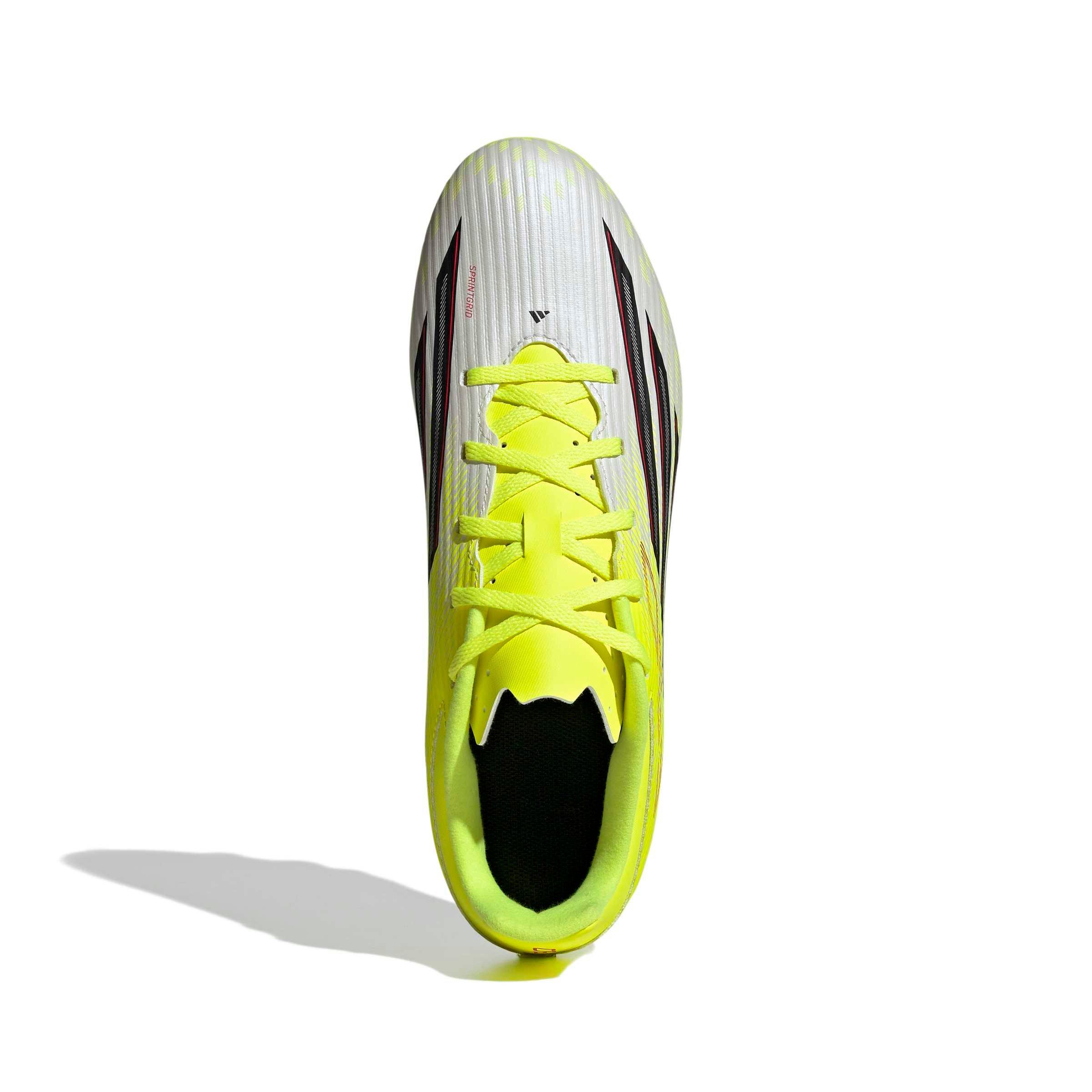 adidas F50 Club MG "Team Solar Yellow 2/Core Black/Lucid Red" Men's Soccer Cleat - YELLOW/BLACK/RED Thumbnail View 5