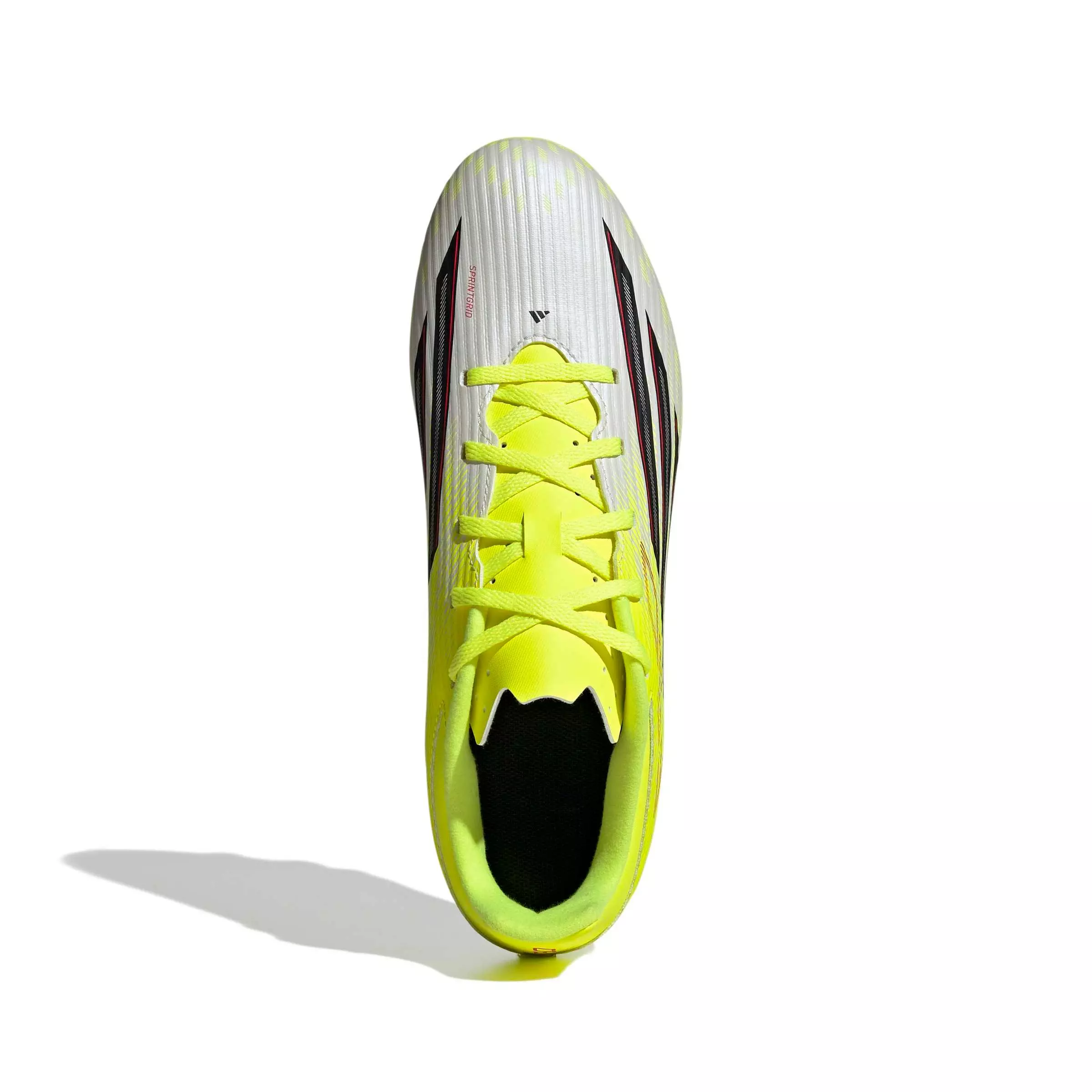 adidas F50 Club MG "Team Solar Yellow 2/Core Black/Lucid Red" Men's Soccer Cleat - YELLOW/BLACK/RED