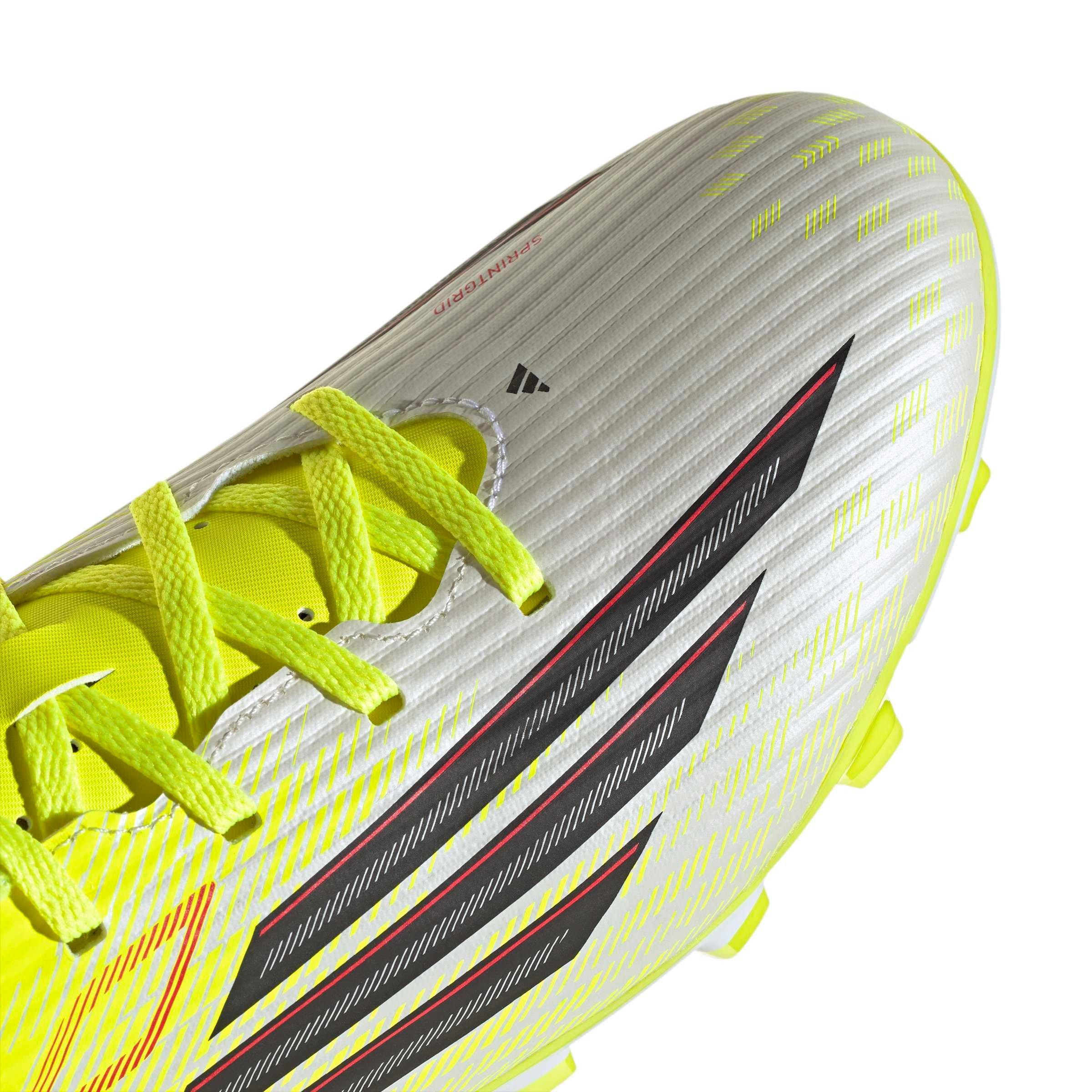 adidas F50 Club MG "Team Solar Yellow 2/Core Black/Lucid Red" Men's Soccer Cleat - YELLOW/BLACK/RED Thumbnail View 7