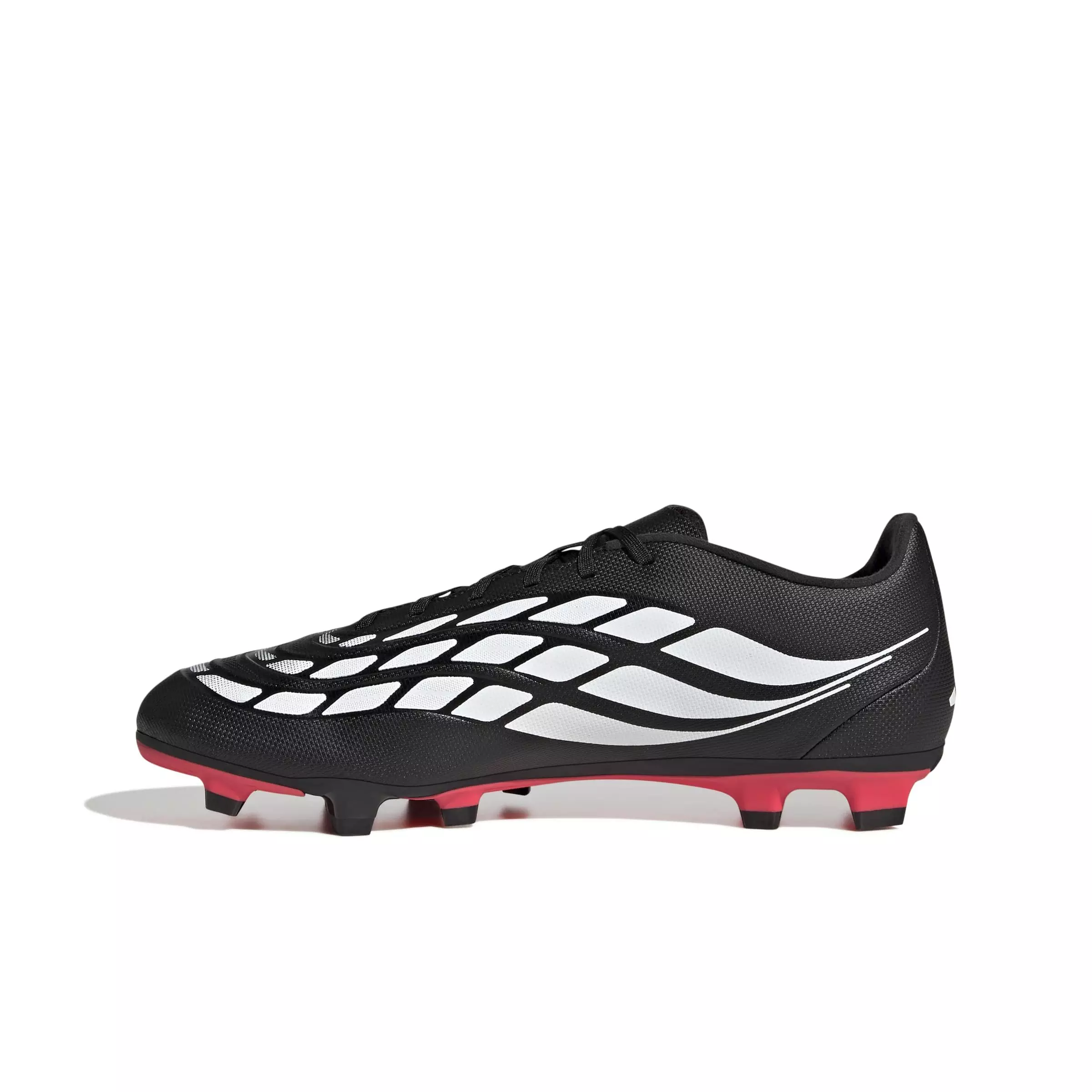adidas Predator Club MG "Core Black/Ftwr White/Lucid Red" Men's Soccer Cleat - BLACK/WHITE/RED