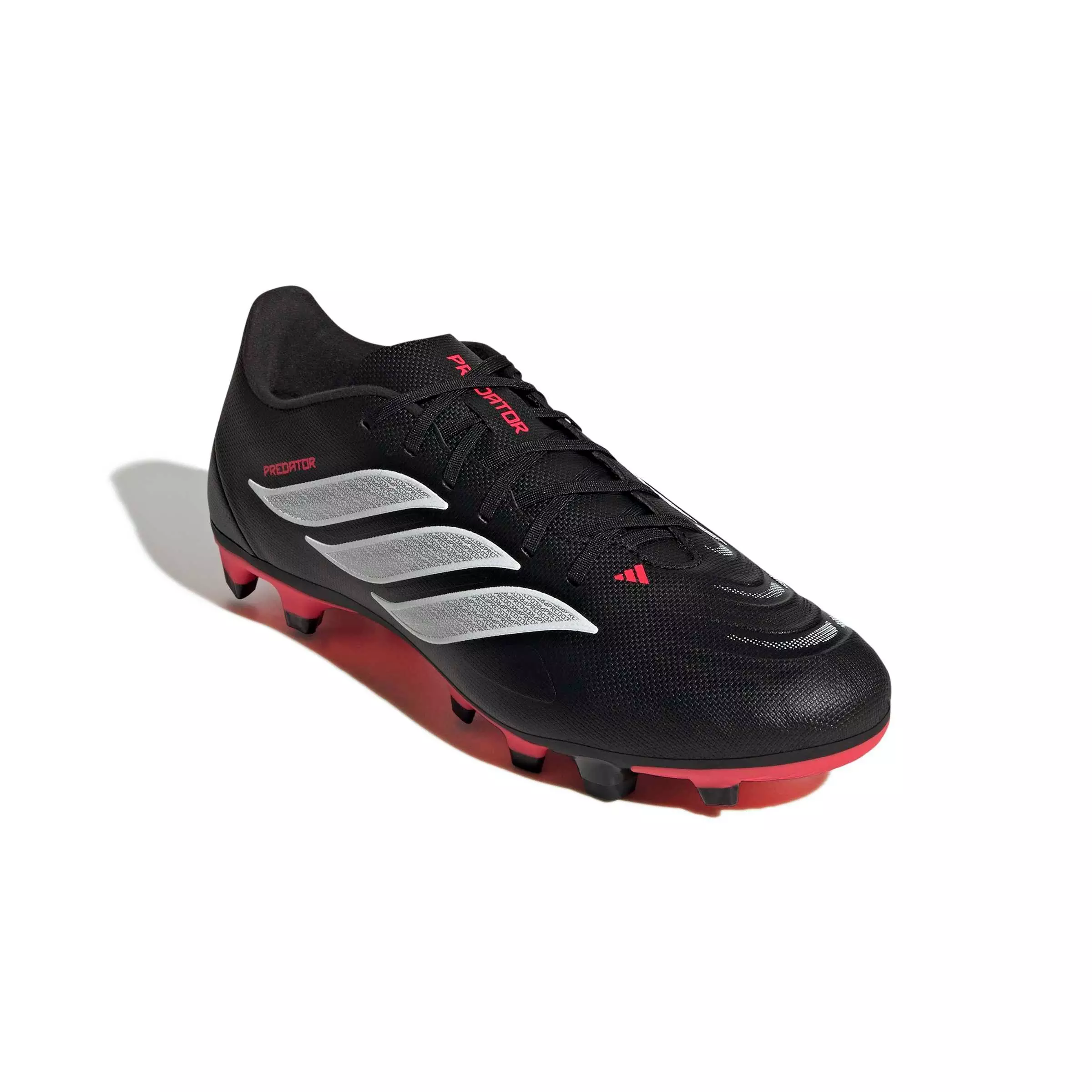 adidas Predator Club MG "Core Black/Ftwr White/Lucid Red" Men's Soccer Cleat - BLACK/WHITE/RED