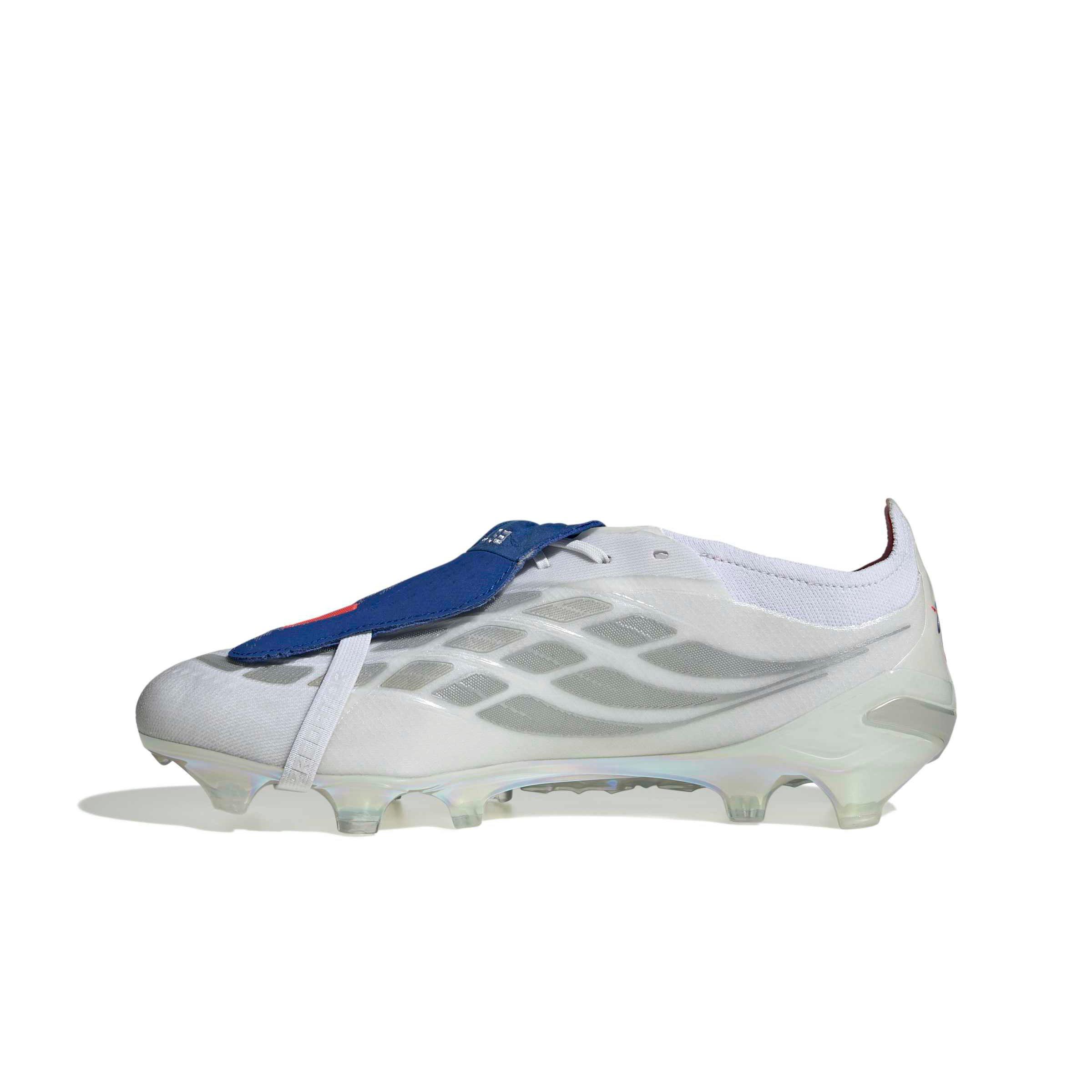 adidas Predator Elite Fold-Over Tongue FG "Ftwr White/Zero/Team Royal Blue" Men's Soccer Cleat - WHITE/ZERO/ROYAL Thumbnail View 2