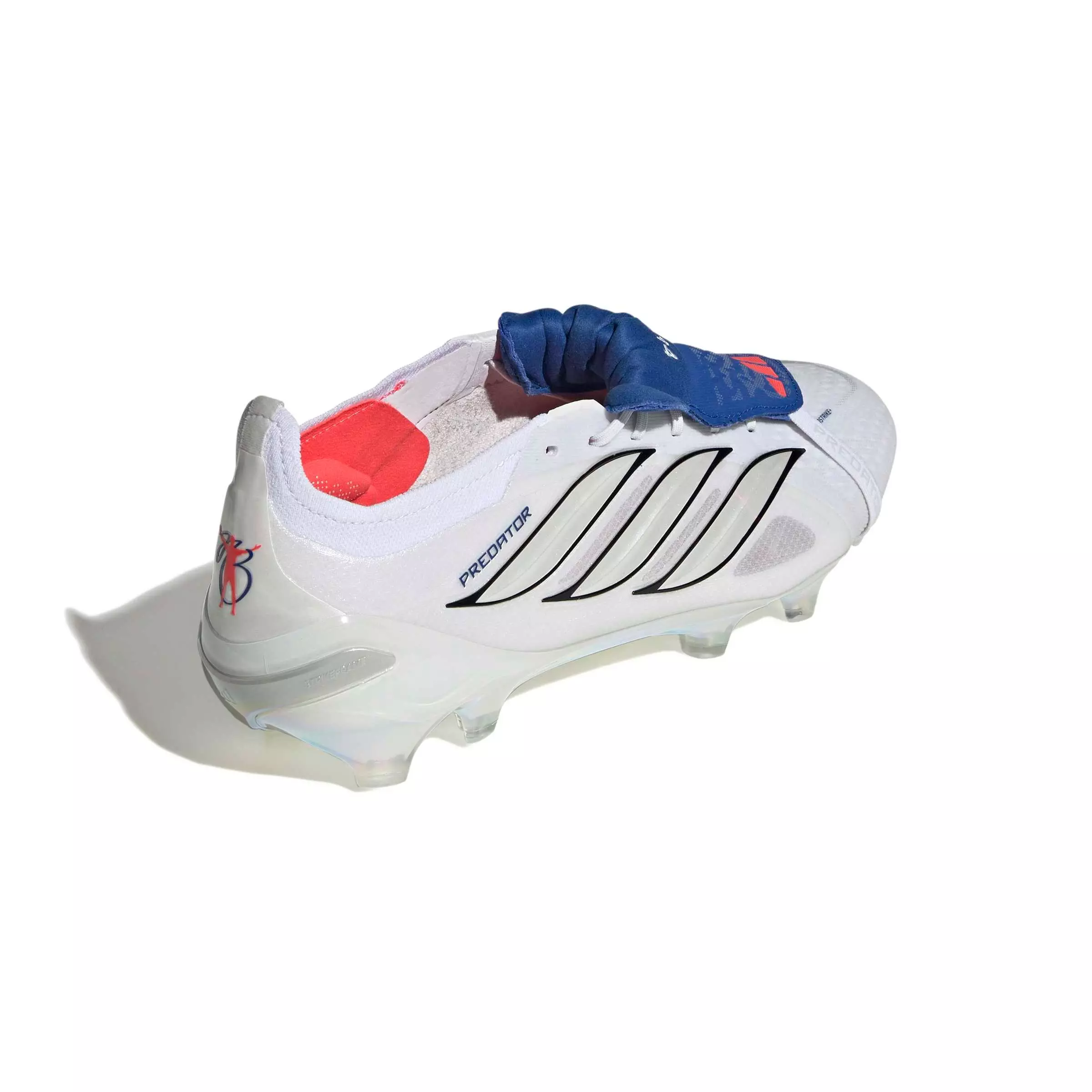 adidas Predator Elite Fold-Over Tongue FG "Ftwr White/Zero/Team Royal Blue" Men's Soccer Cleat - WHITE/ZERO/ROYAL