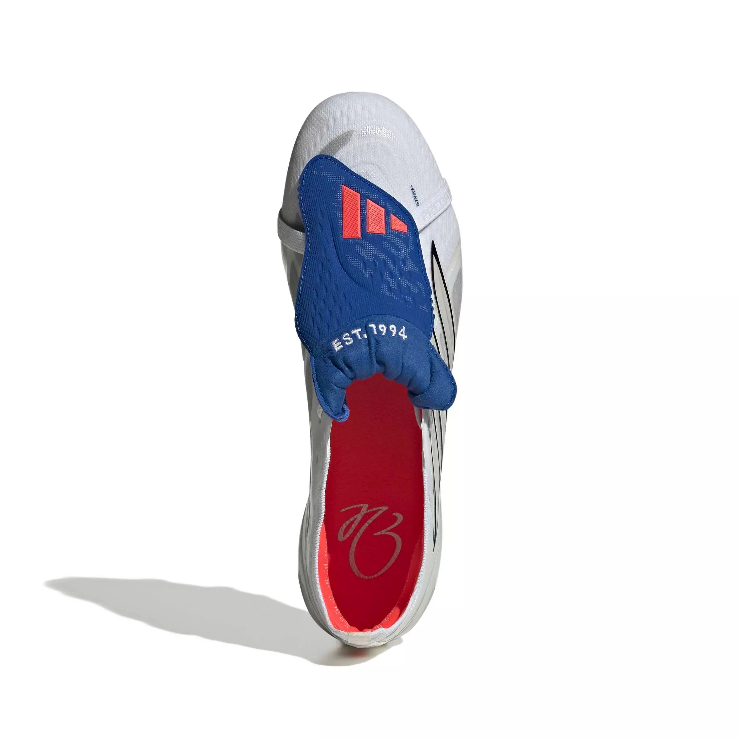 adidas Predator Elite Fold-Over Tongue FG "Ftwr White/Zero/Team Royal Blue" Men's Soccer Cleat - WHITE/ZERO/ROYAL