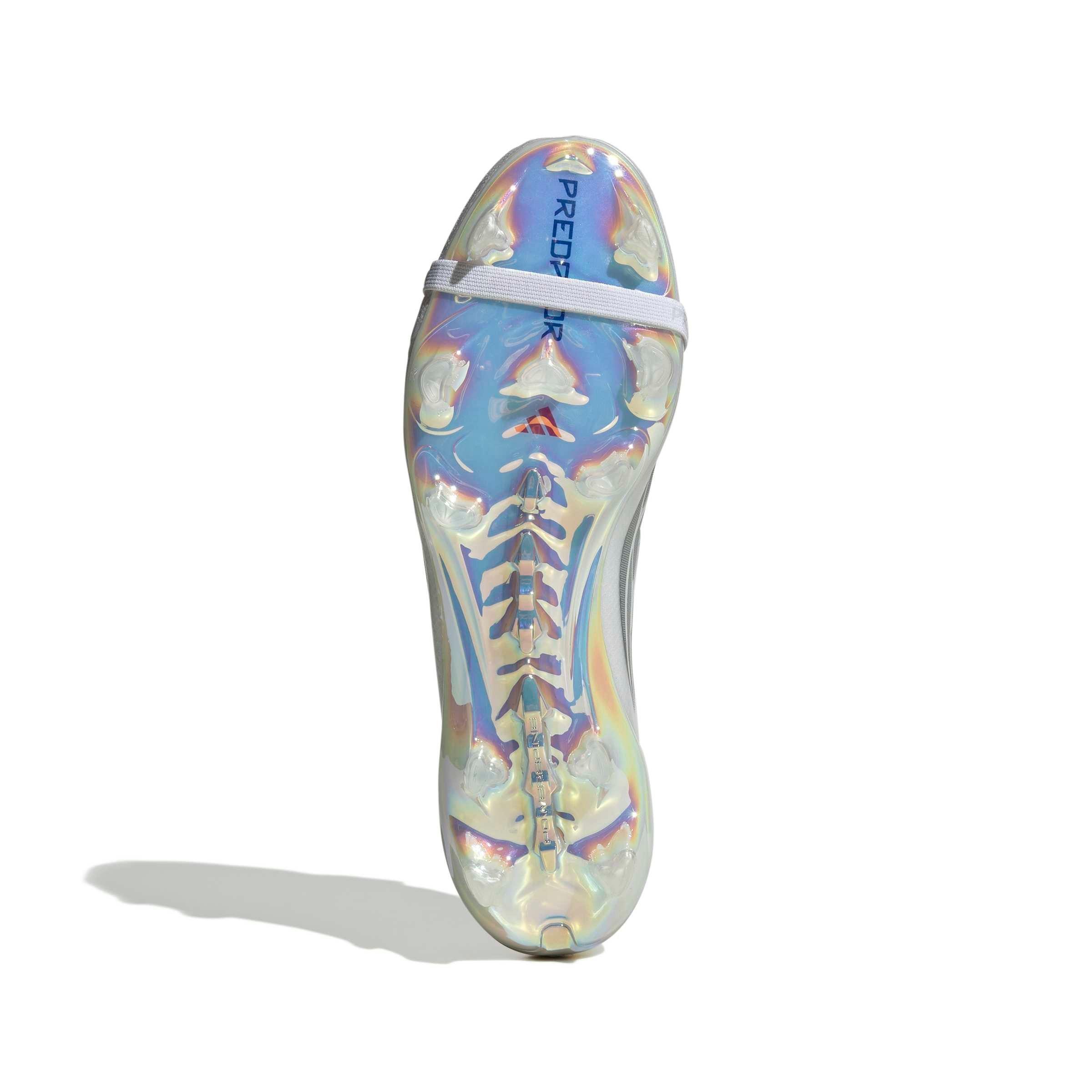 adidas Predator Elite Fold-Over Tongue FG "Ftwr White/Zero/Team Royal Blue" Men's Soccer Cleat - WHITE/ZERO/ROYAL Thumbnail View 8