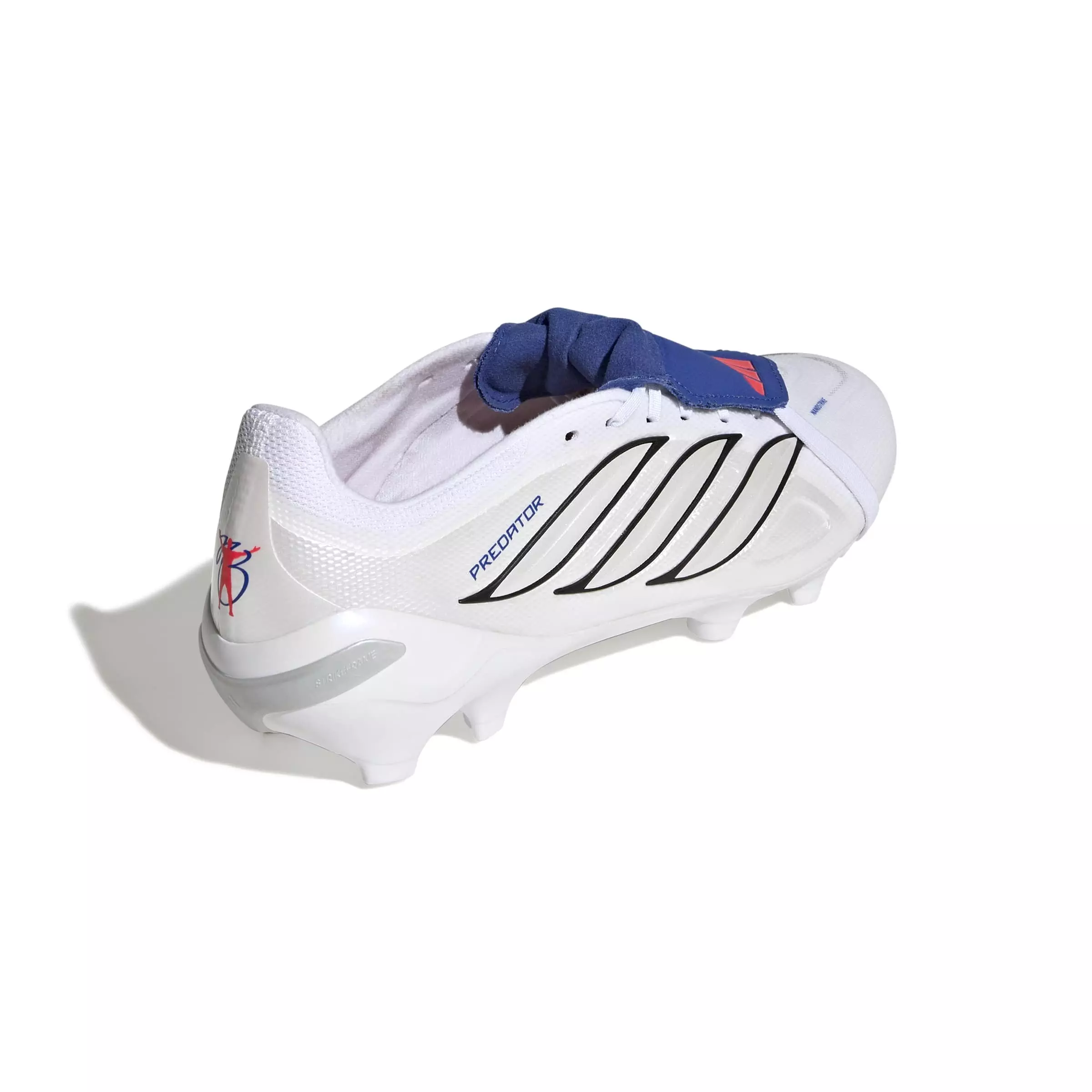 adidas Predator League Fold-Over Tongue FG "Ftwr White/Zero/Team Royal Blue" Men's Soccer Cleat - WHITE/ZERO/ROYAL