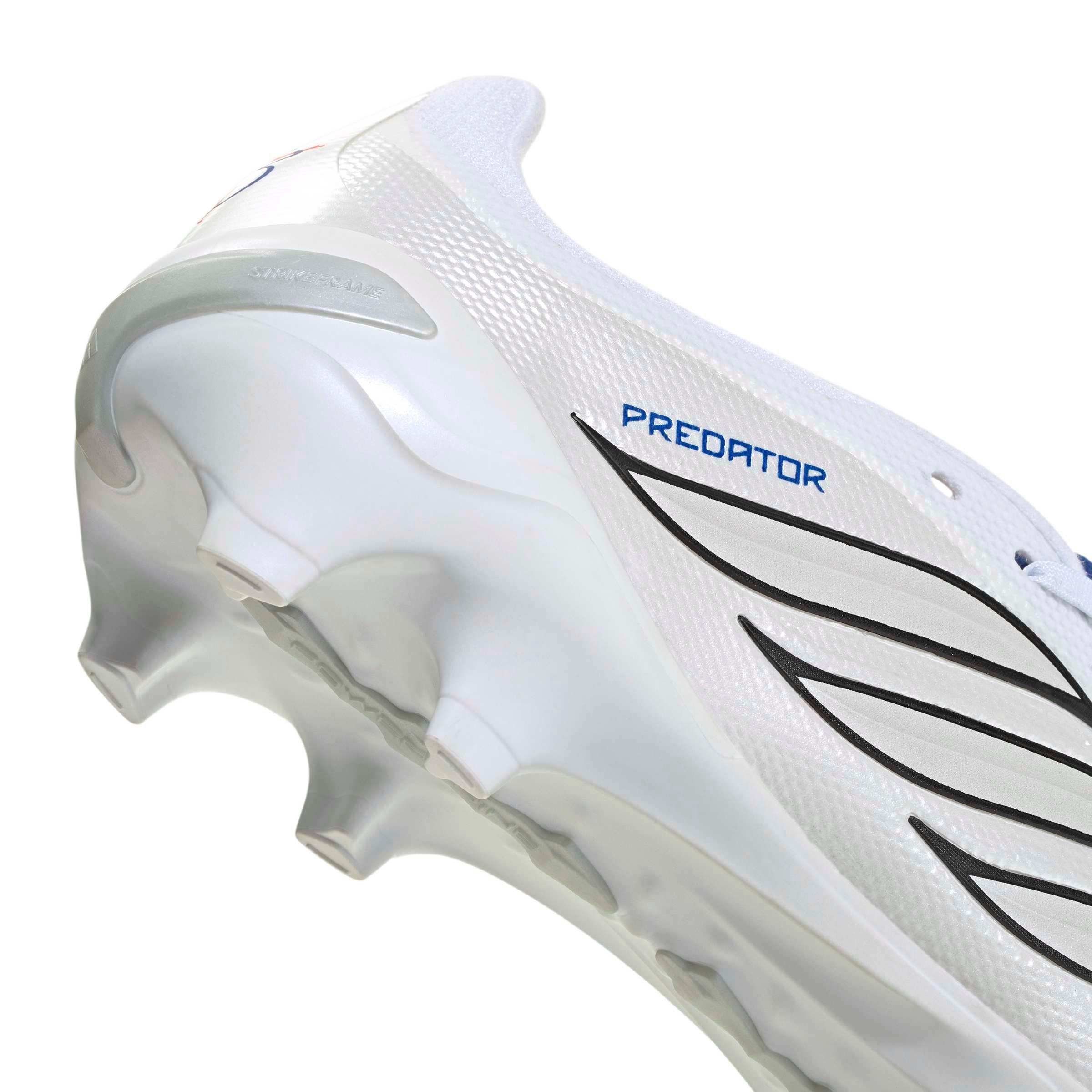 adidas Predator League Fold-Over Tongue FG "Ftwr White/Zero/Team Royal Blue" Men's Soccer Cleat - WHITE/ZERO/ROYAL Thumbnail View 6