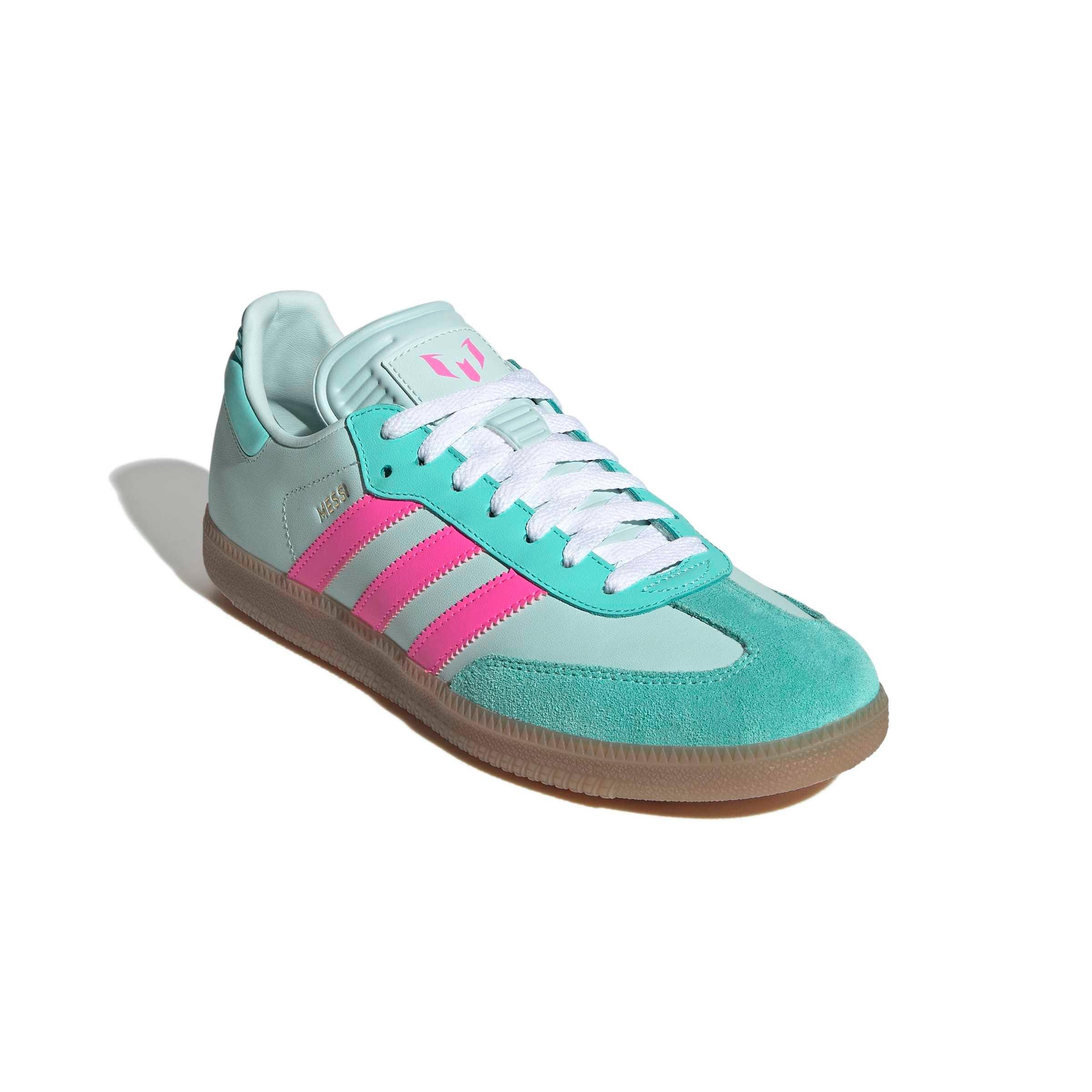 adidas Samba Messi "Halo Mint/Lucid Pink/Gum 4" Men's Soccer Shoe - MINT/PINK/GUM Thumbnail View 3