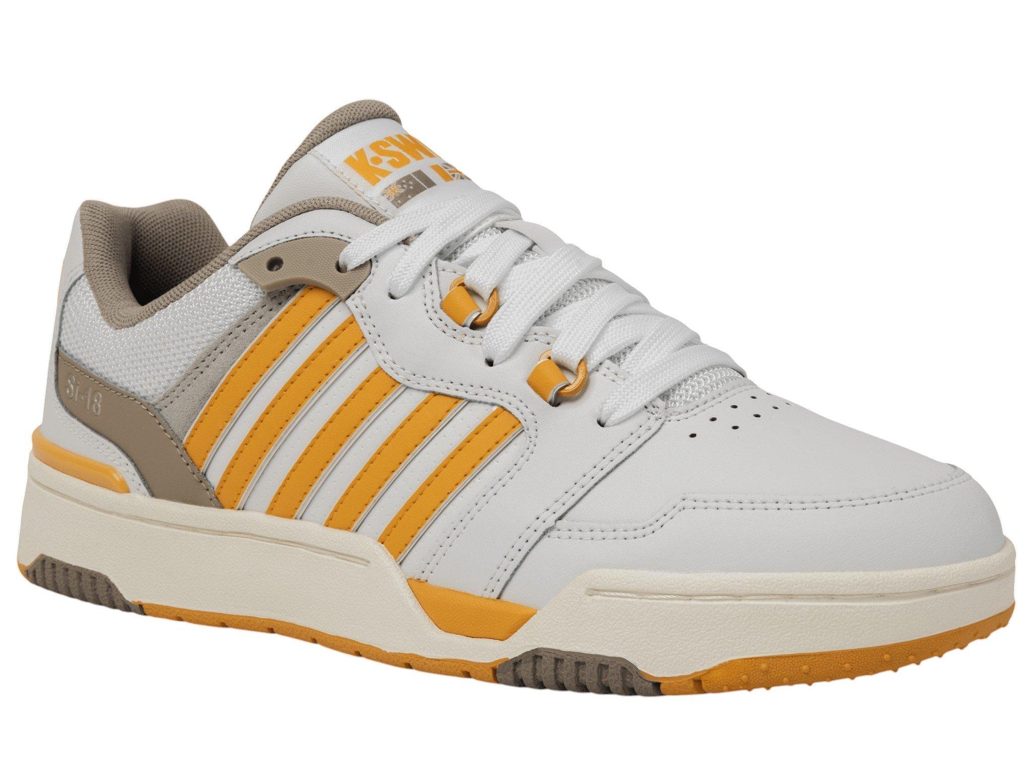 K-Swiss SI-18 Rival "White/Taupe/Jurassic Gold/Snow White" Men's Shoe - WHITE/TAUPE/GOLD