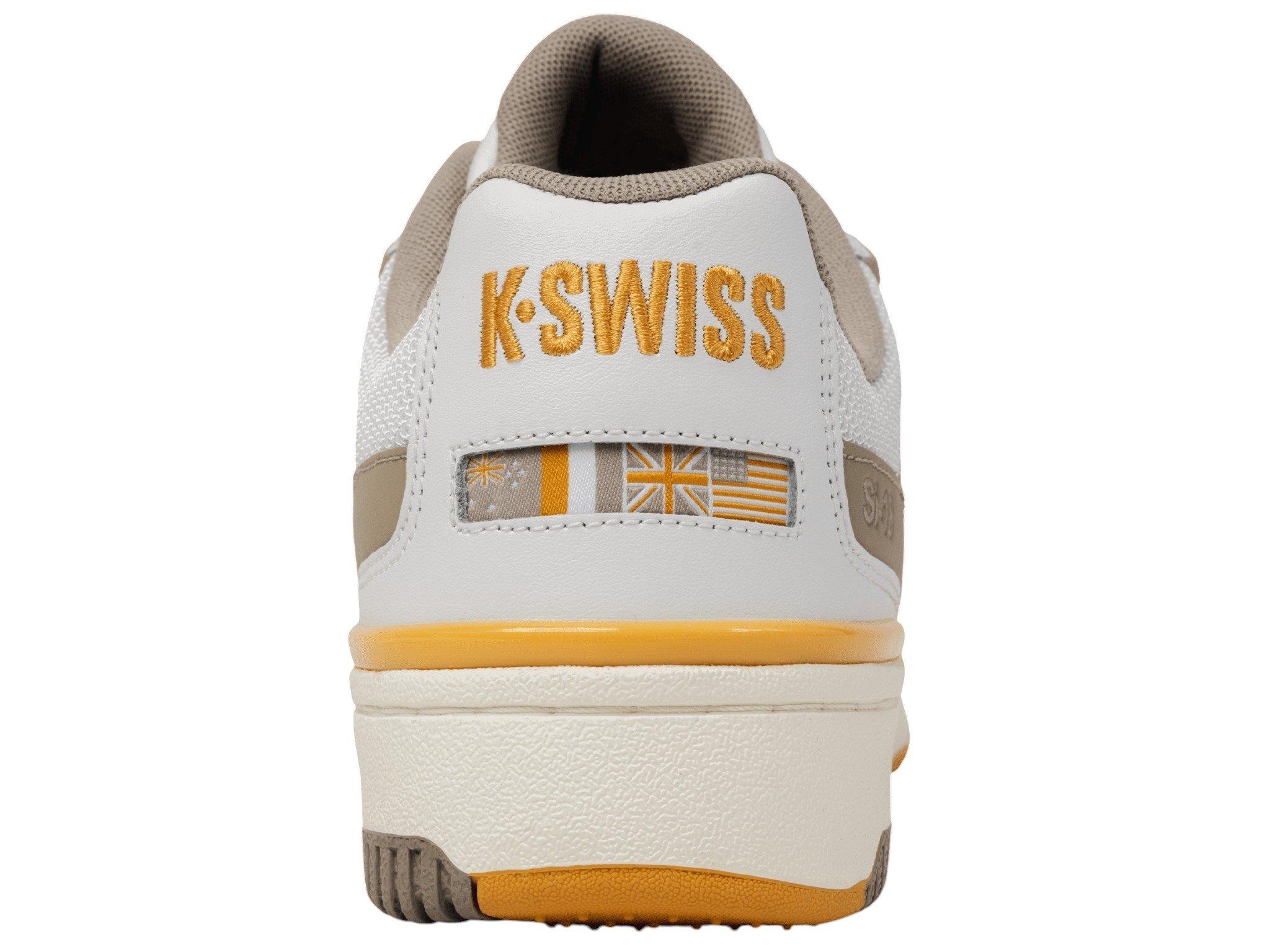 K-Swiss SI-18 Rival "White/Taupe/Jurassic Gold/Snow White" Men's Shoe - WHITE/TAUPE/GOLD