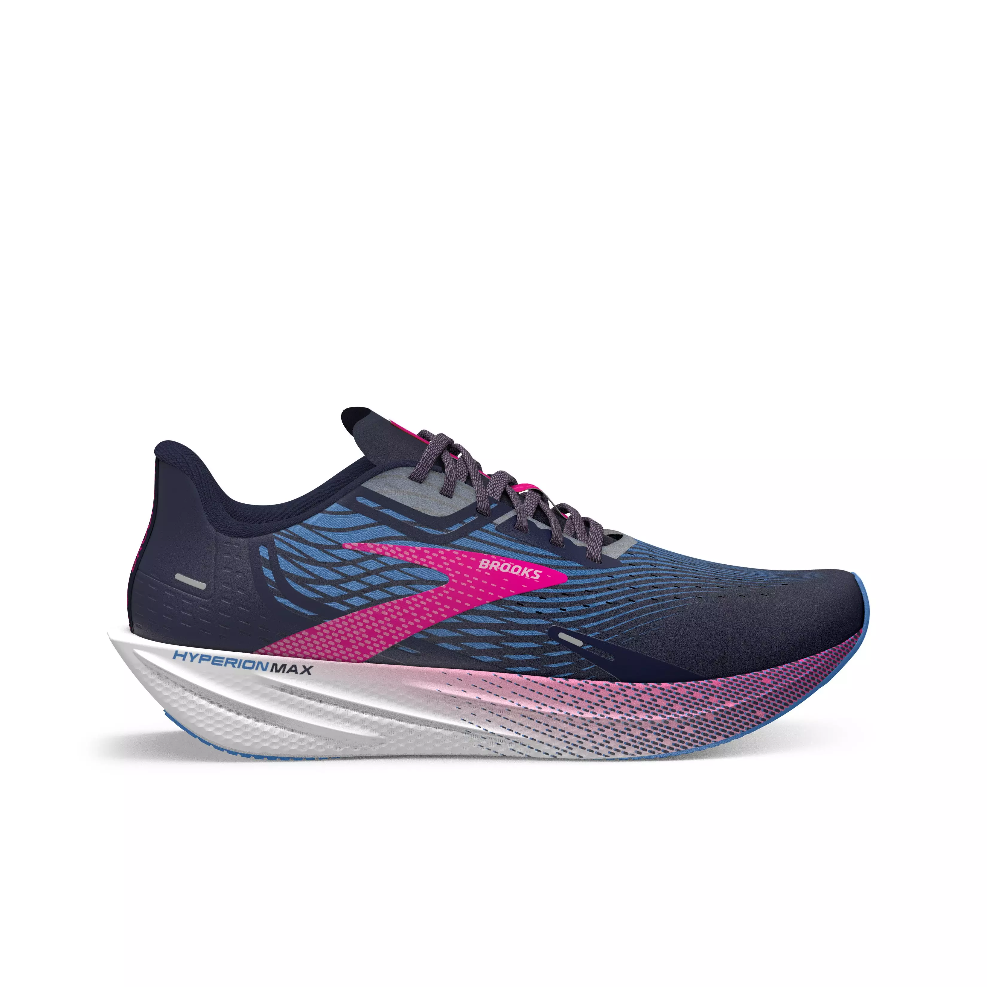 Brooks Hyperion Max "Peacoat/Marina Blue/Pink Glo" Women's Running Shoe - PEACOAT/BLUE/PINK