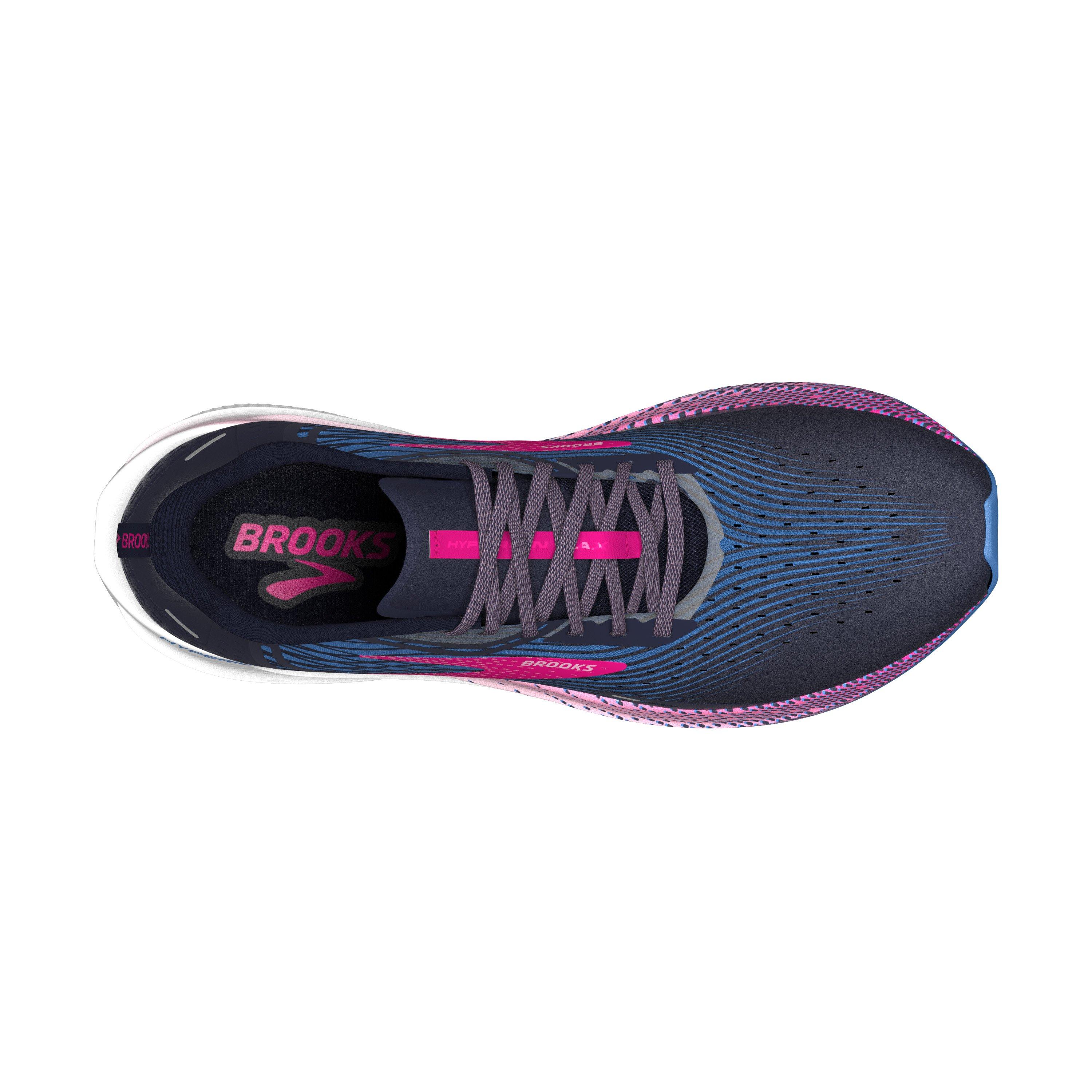 Brooks running Hyperion Max Peacoat.Marina Blue.Pink Glo