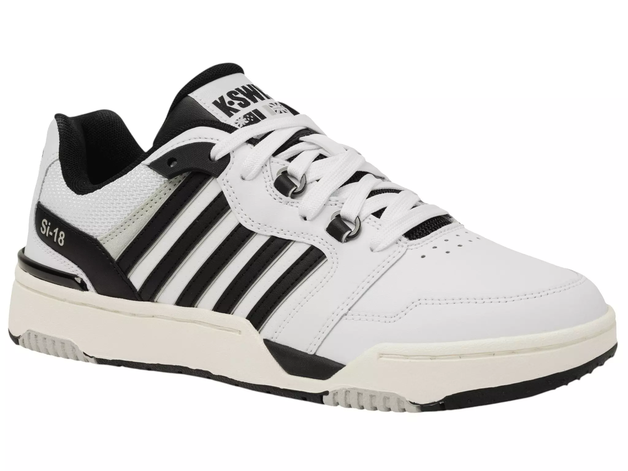 K-Swiss SI-18 Rival "White/Grey/Black" Men's Shoe - WHITE/GREY/BLACK