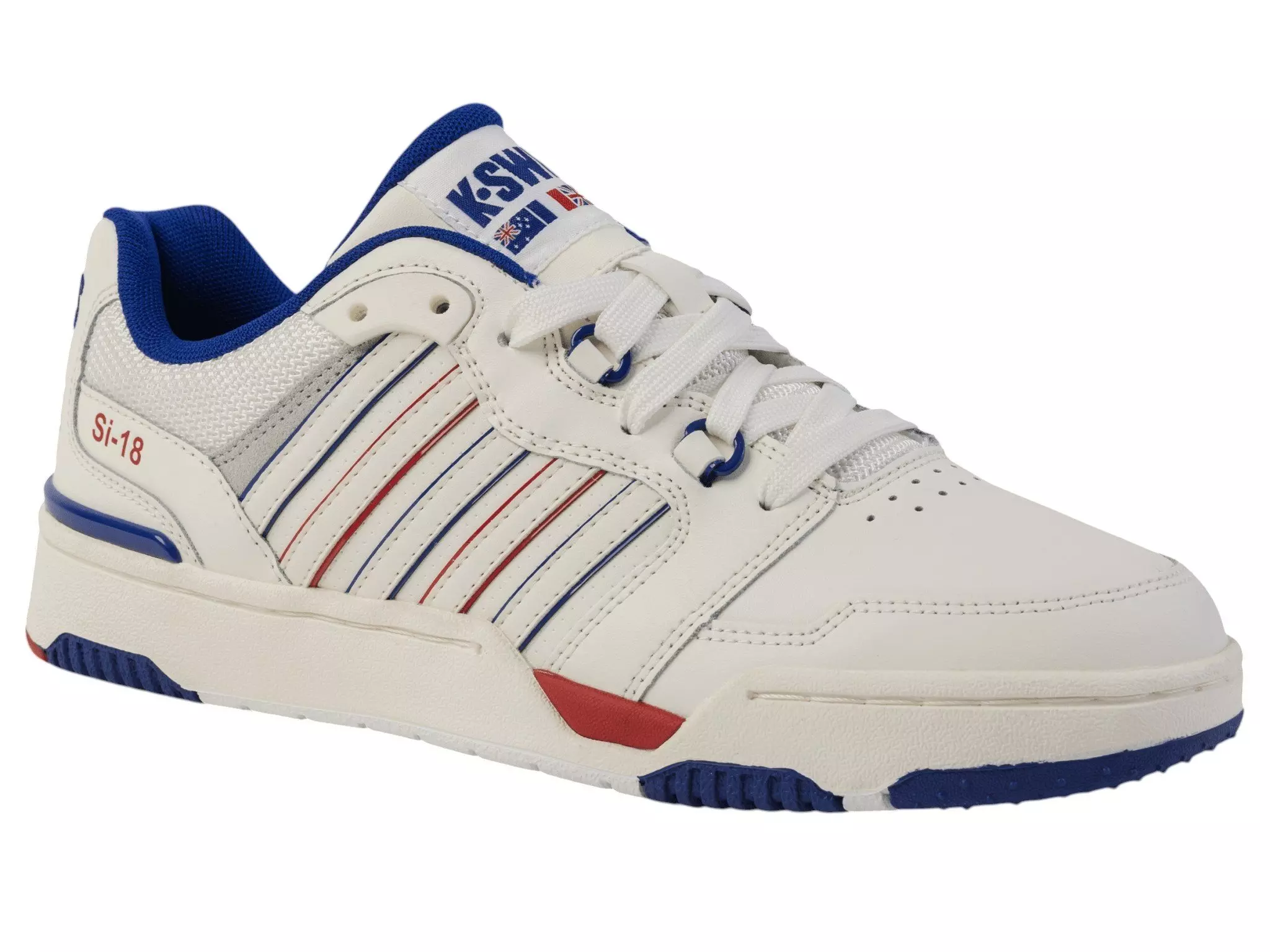 K-Swiss SI-18 Rival "Snow White/Navy/Red" Men's Shoe - SNOW WHITE/NAVY/RED
