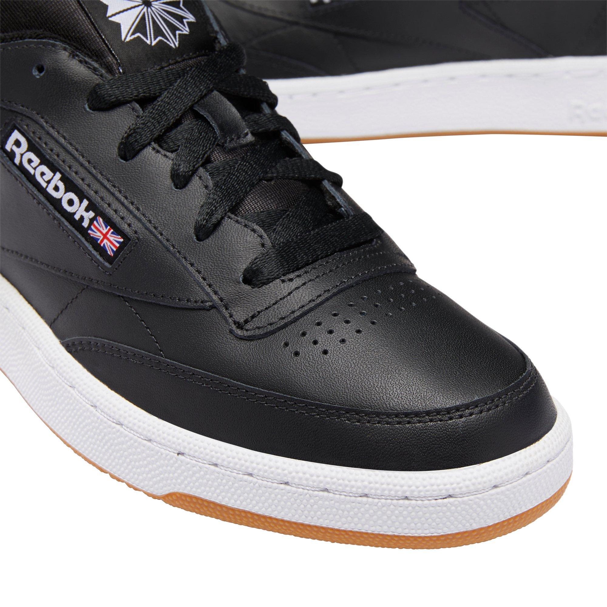 Reebok club c on sale 85 black white gum