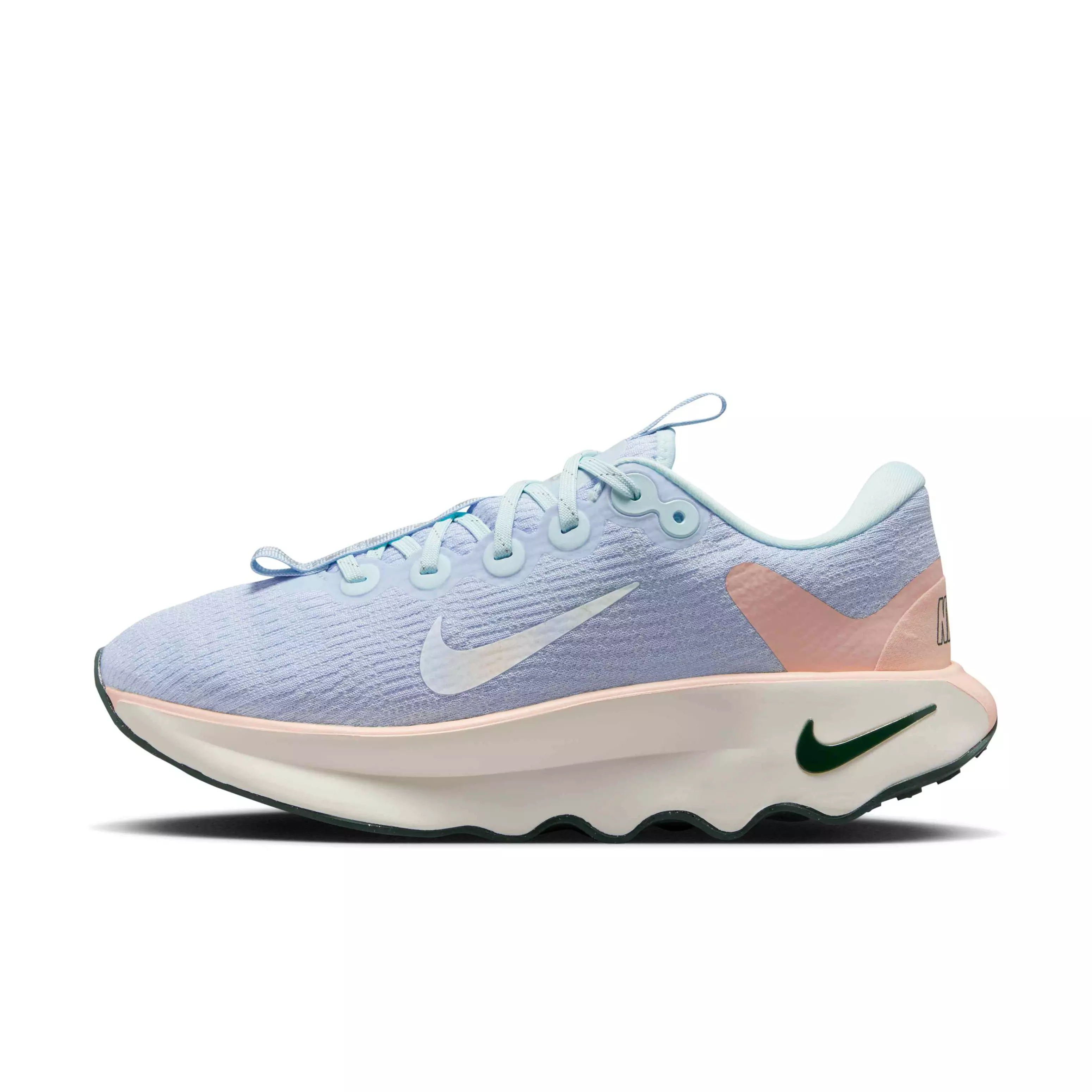 Nike Motiva "Glacier Blue/Washed Coral/Vintage Green" Women's Walking Shoe - BLUE/CORAL/GREEN