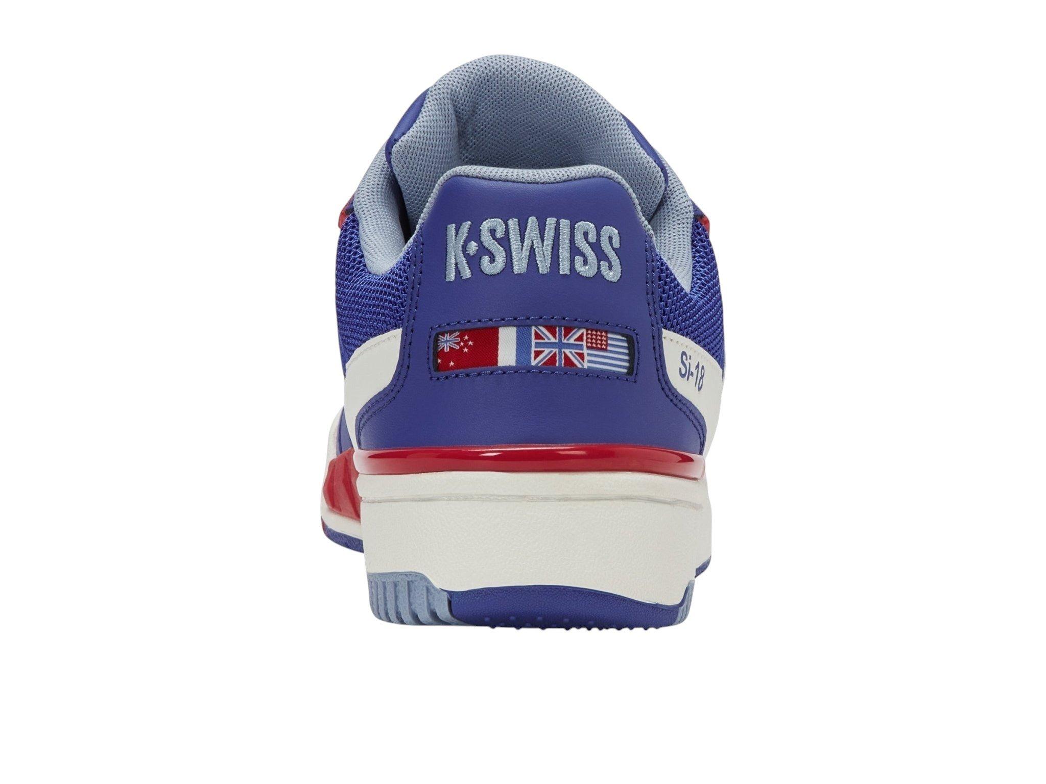K-Swiss SI-18 Rival "Surf The Web/Mars Red/Blue Blizzard" Men's Shoe - WHITE/RED/BLUE
