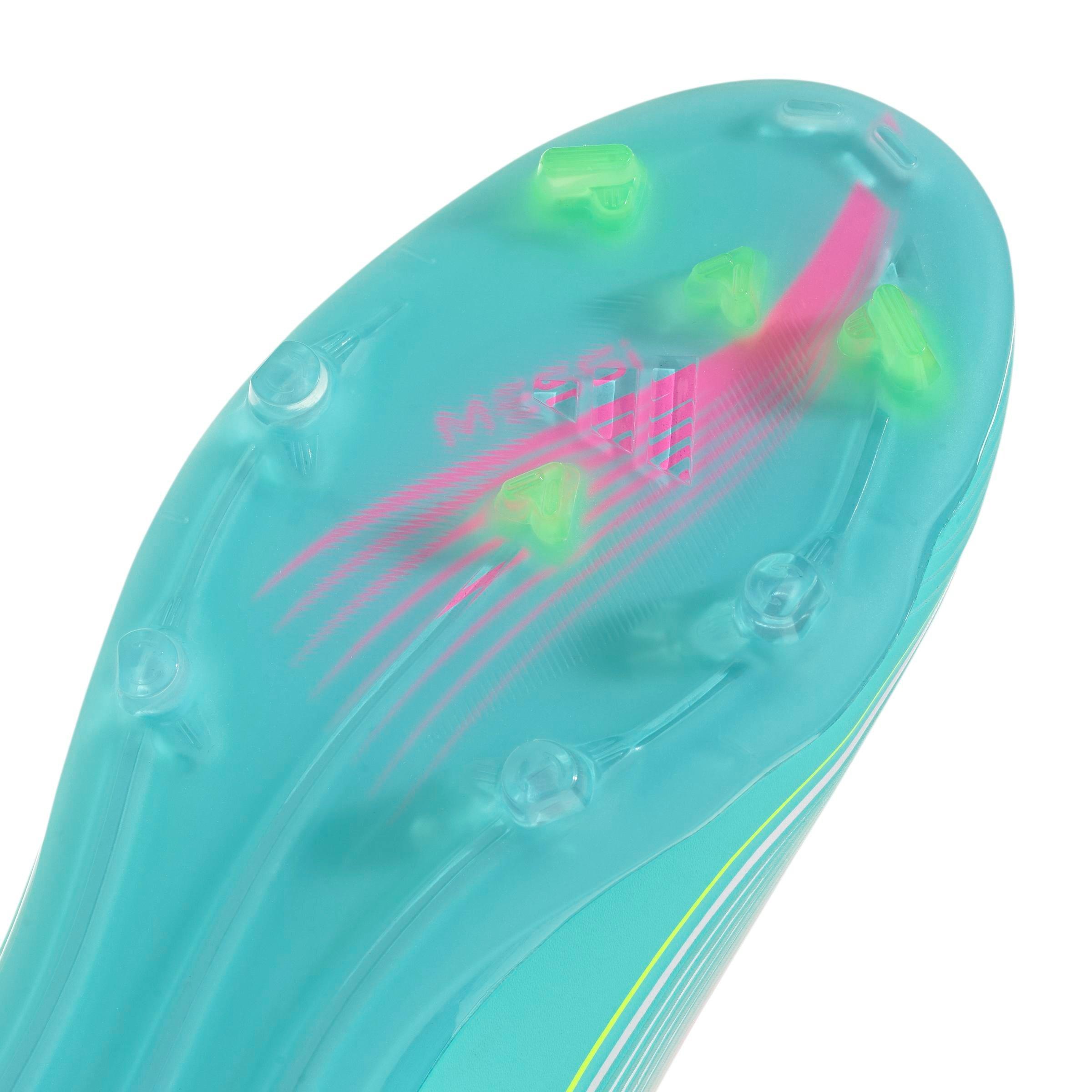 adidas F50 Messi Elite FG "Ftwr White/Lucid Pink/Flash Aqua" Grade School Kids' Soccer Cleat - WHITE/PINK/AQUA Thumbnail View 7