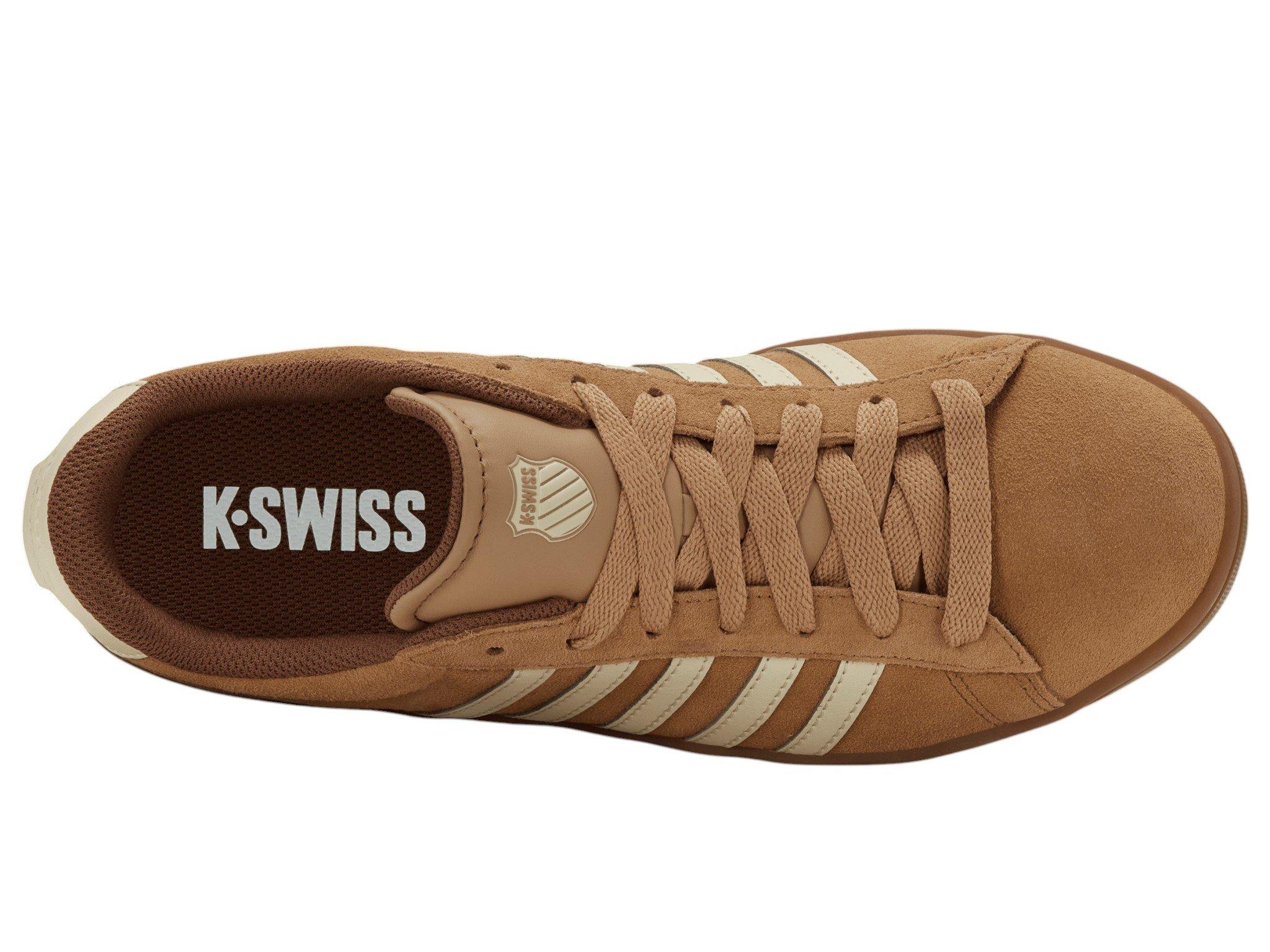 K-Swiss Court Tiebreak II SDE "Indian Tan/Creme Brulee/Gum" Men's Shoe - TAN/BROWN/GUM