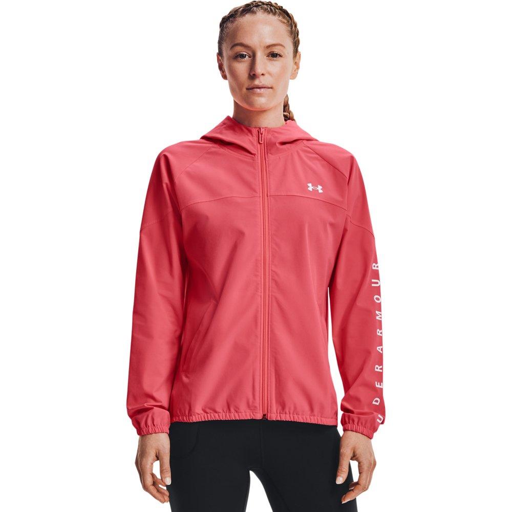 Women's ua woven discount branded full zip hoodie