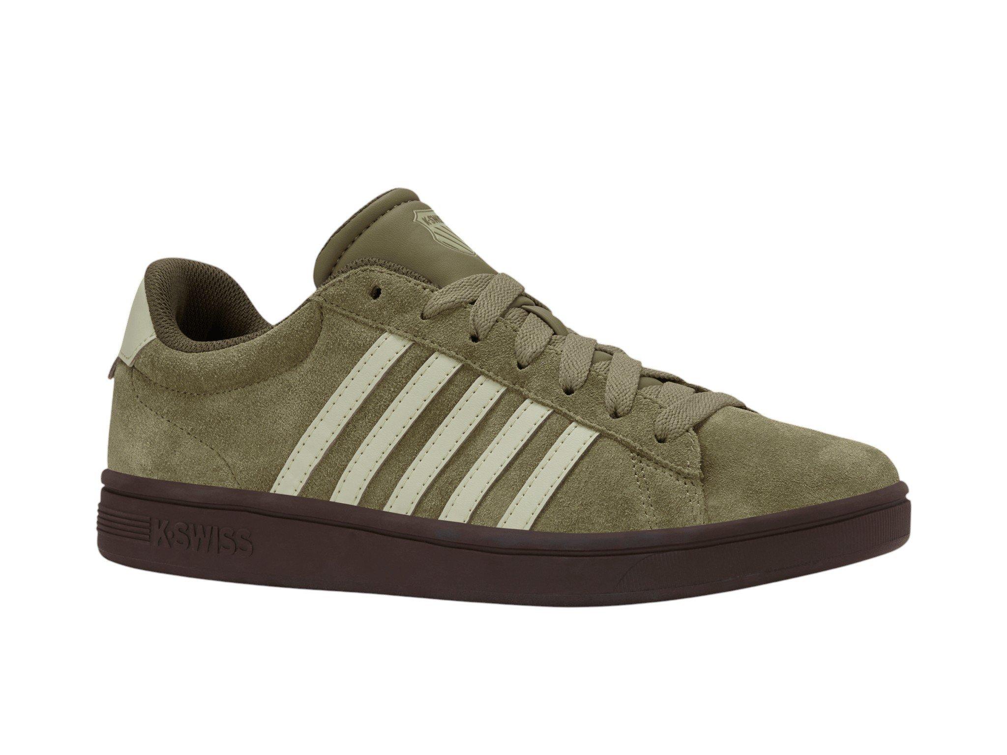 K-Swiss Court Tiebreak II SDE "Burnt Olive/Black Coffee/Alfalfa" Men's Shoe - OLIVE/BROWN