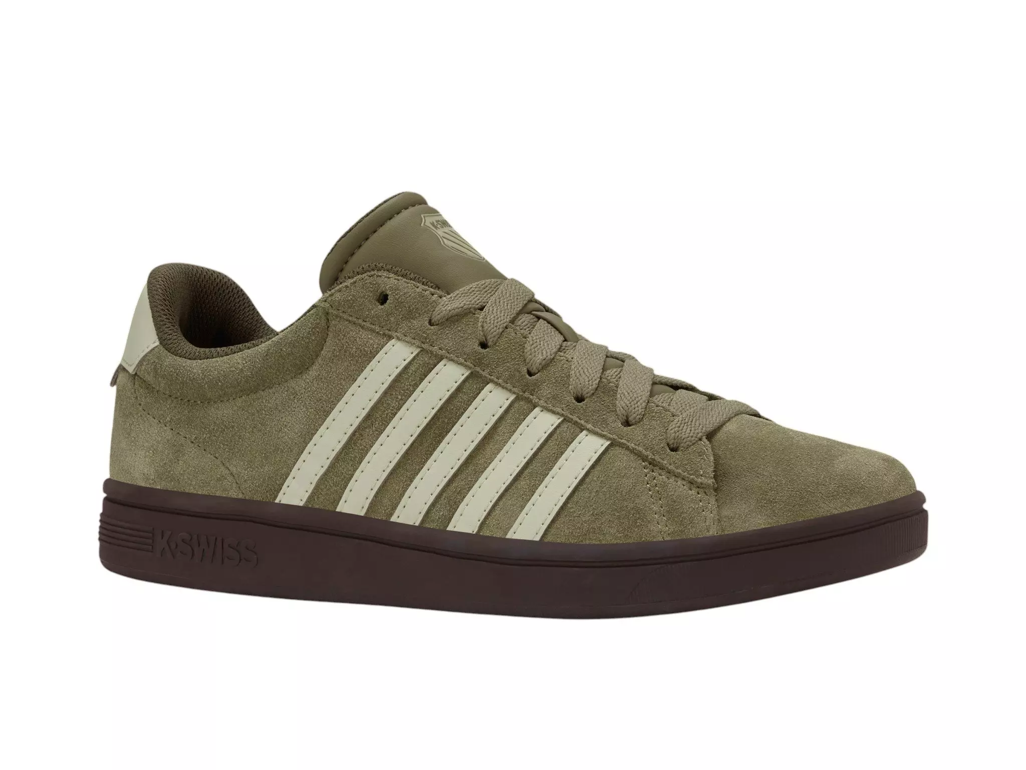 K-Swiss Court Tiebreak II SDE "Burnt Olive/Black Coffee/Alfalfa" Men's Shoe - OLIVE/BROWN
