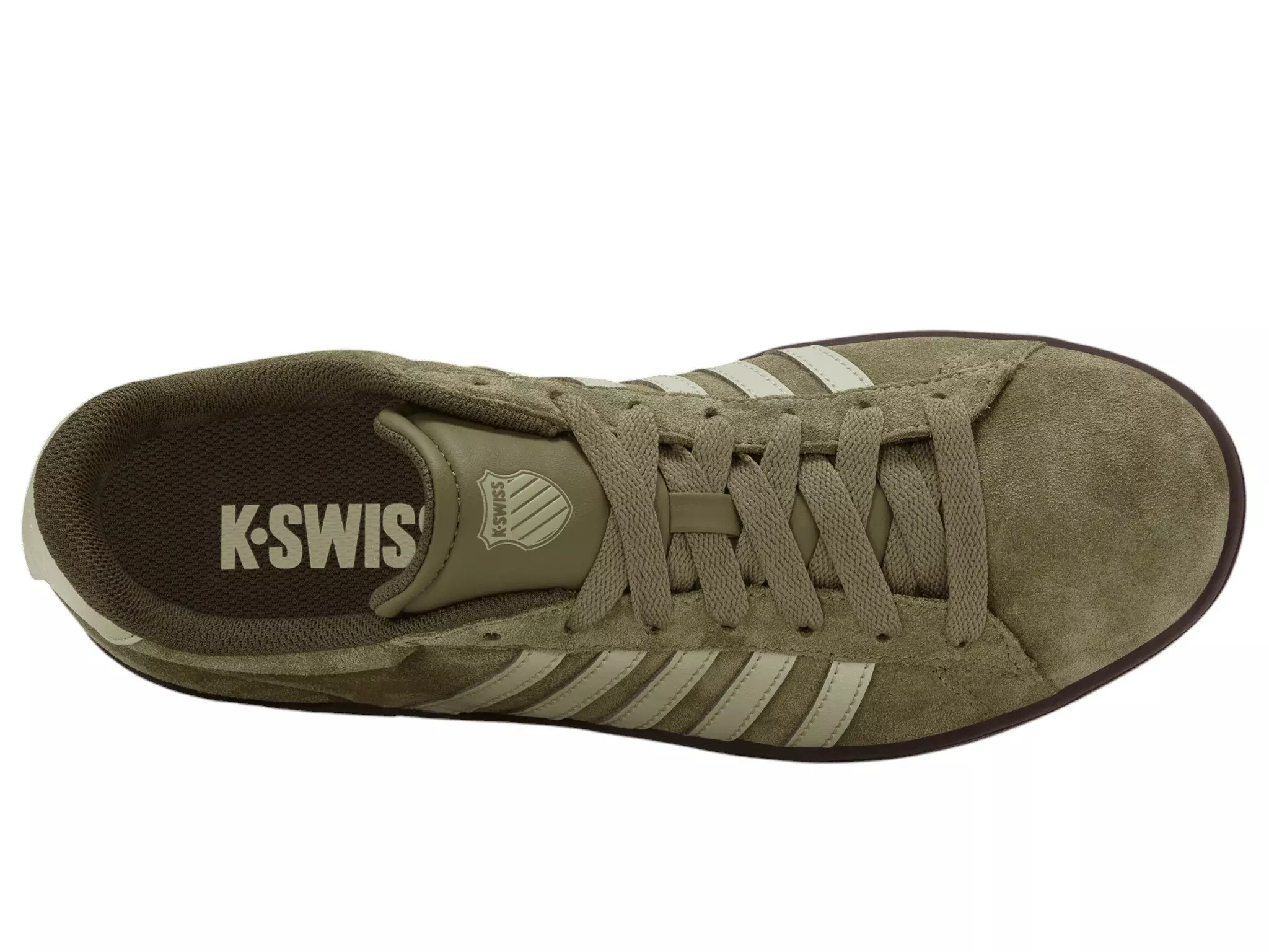 K-Swiss Court Tiebreak II SDE "Burnt Olive/Black Coffee/Alfalfa" Men's Shoe - OLIVE/BROWN