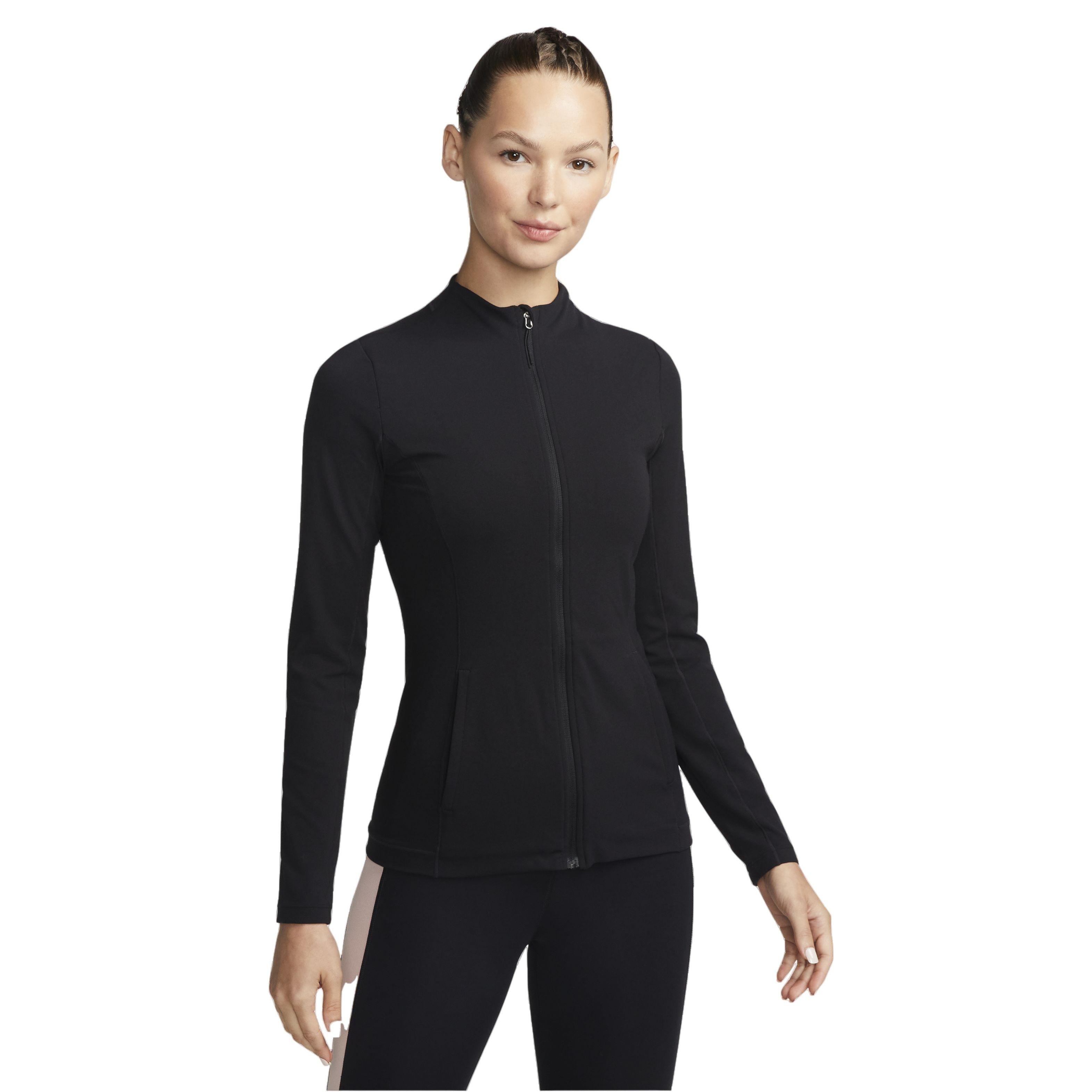 Nike Women's Yoga Dri-FIT Luxe Fitted Jacket - BLACK Thumbnail View 1