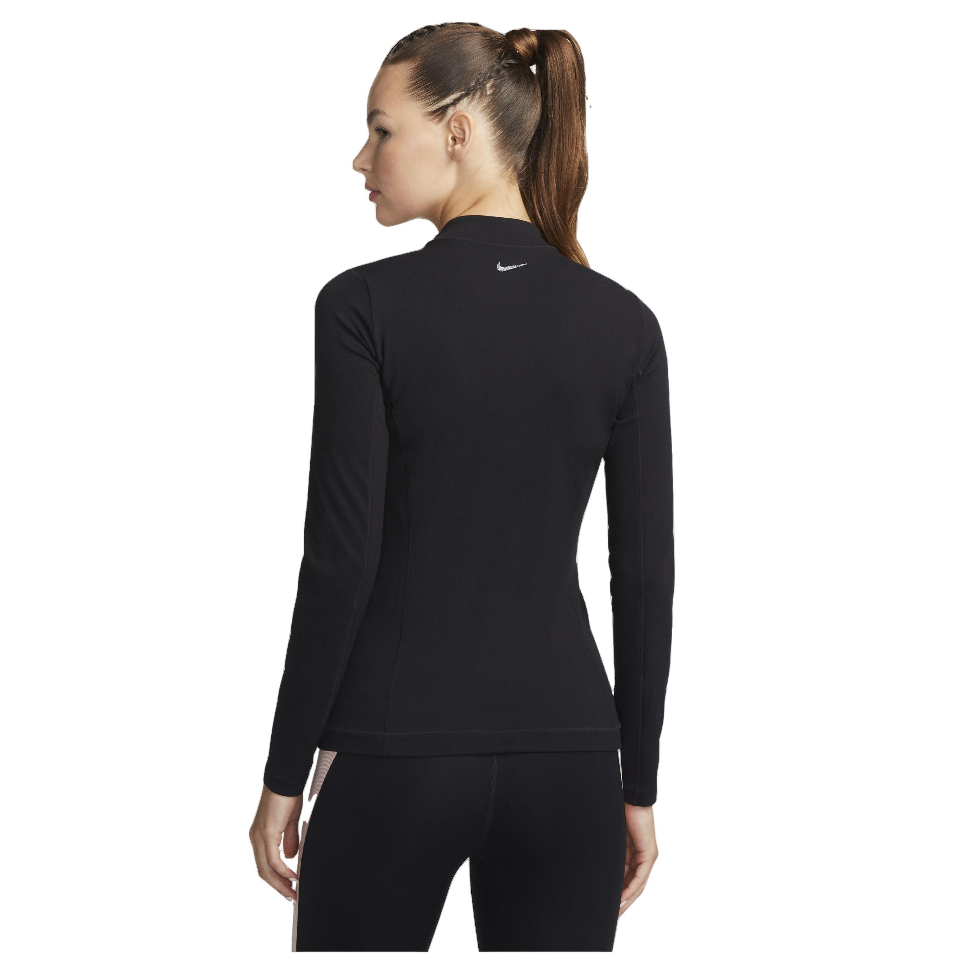 Nike Women's Yoga Dri-FIT Luxe Fitted Jacket - BLACK Thumbnail View 2