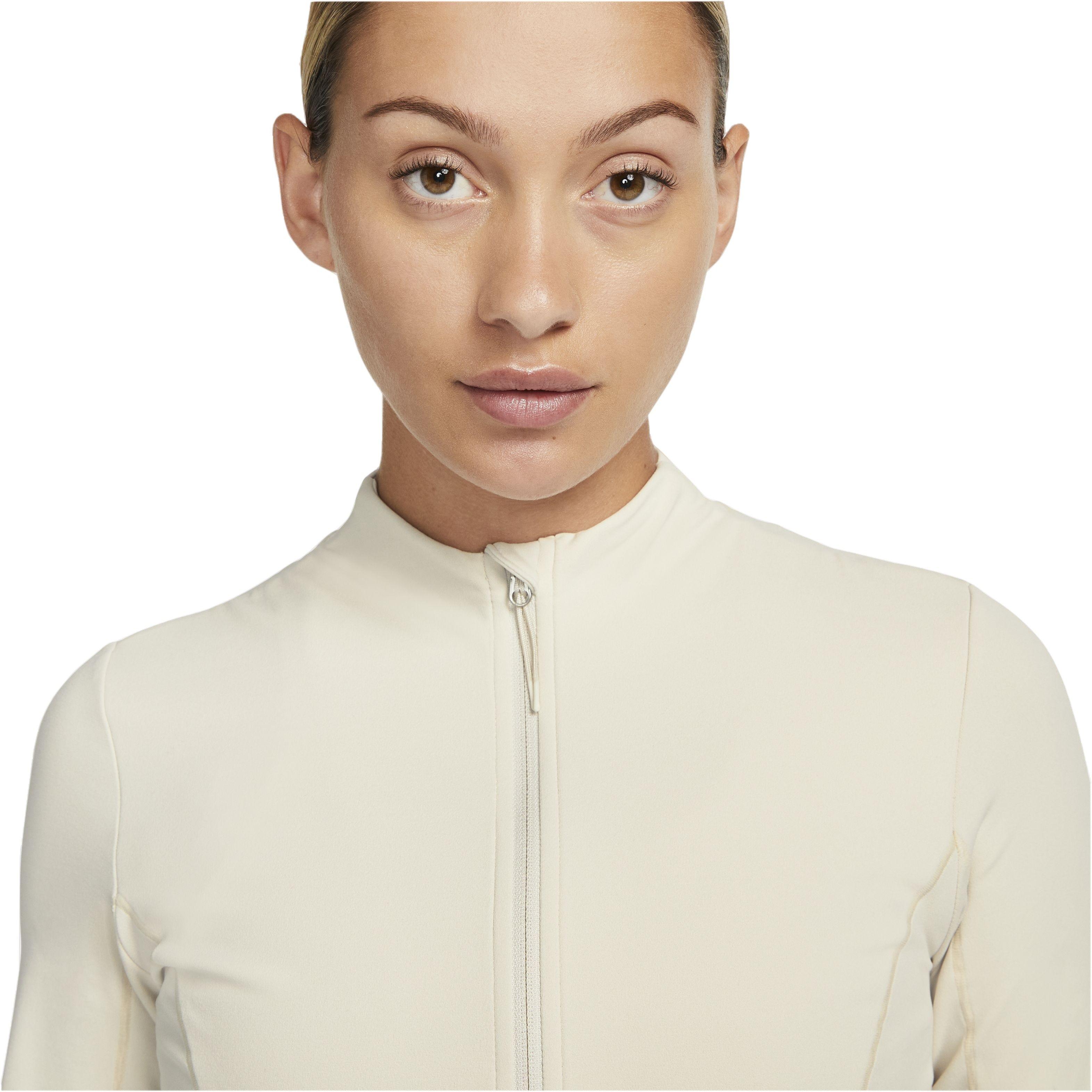 Nike Women's Yoga Dri-FIT Luxe Fitted Jacket - BLACK Thumbnail View 3