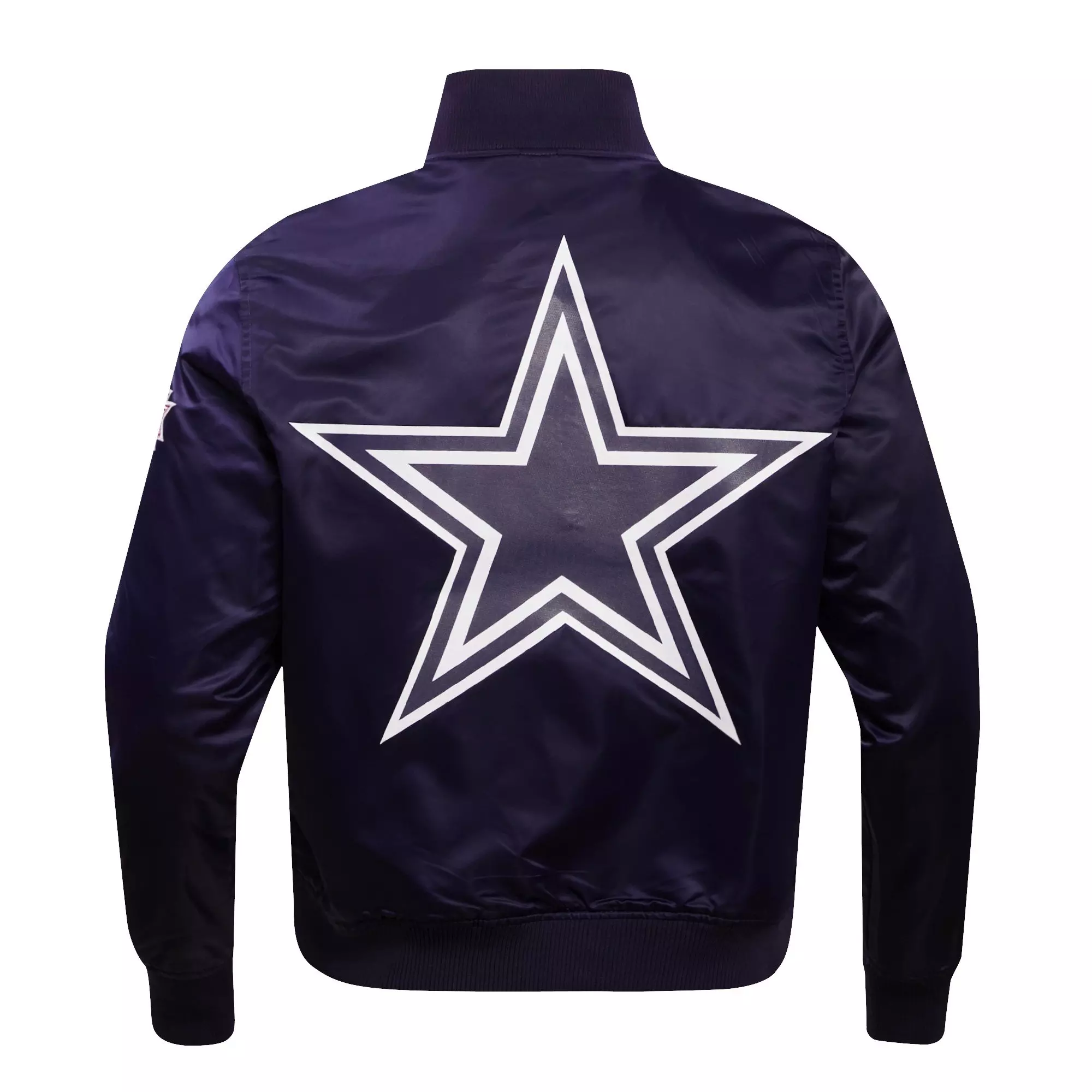Pro Standard Men's NFL Dallas Cowboys Big Logo Satin Jacket - Navy - NAVY
