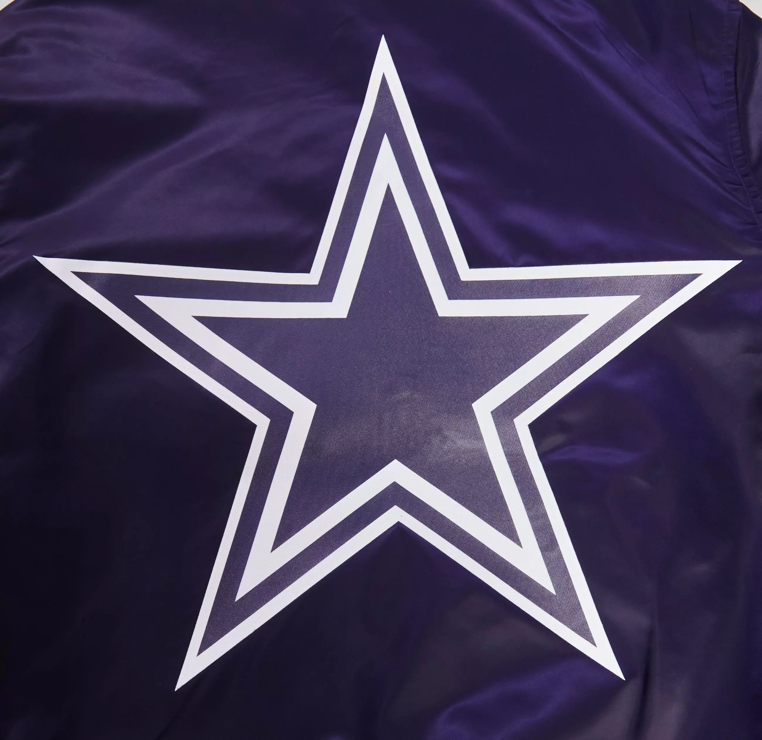 Pro Standard Men's NFL Dallas Cowboys Big Logo Satin Jacket - Navy - NAVY