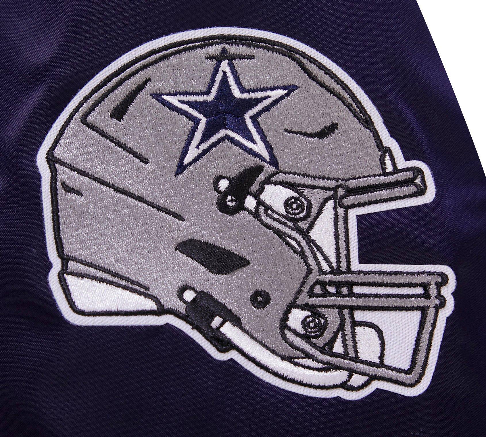 Pro Standard Men's NFL Dallas Cowboys Big Logo Satin Jacket - Navy - NAVY