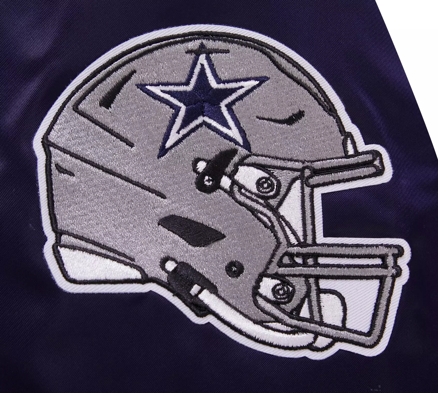Pro Standard Men's NFL Dallas Cowboys Big Logo Satin Jacket - Navy - NAVY