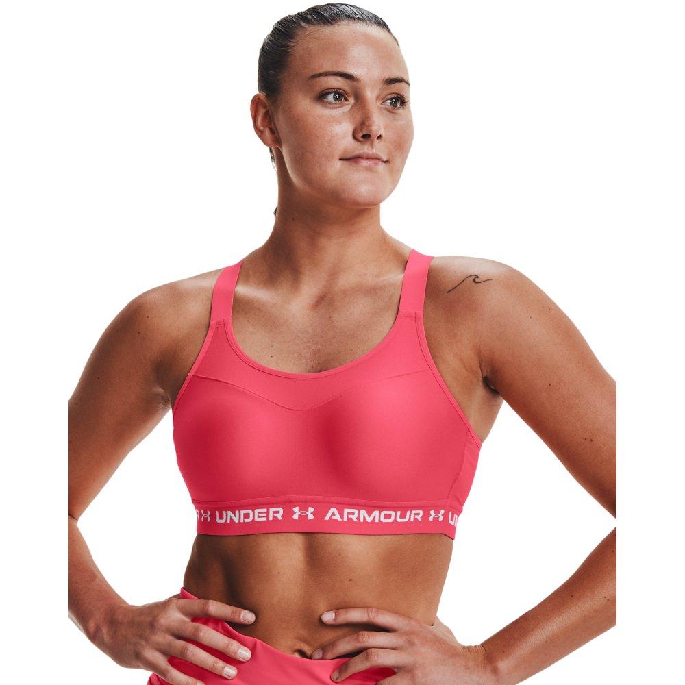 Under Armour S High Crossback Sports Bra in Pink