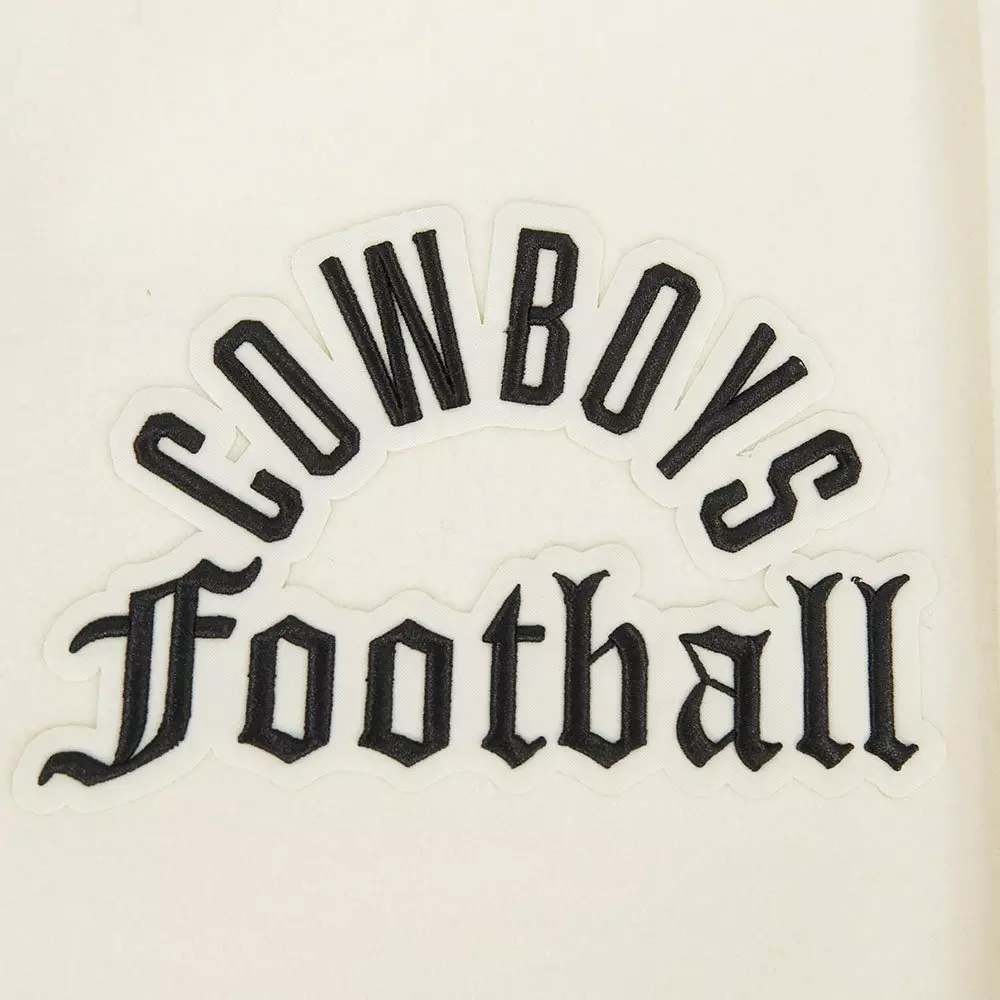 Pro Standard Men's NFL Dallas Cowboys Modern Originals Rib Wool Varsity Jacket - EGGSHELL/BLUE
