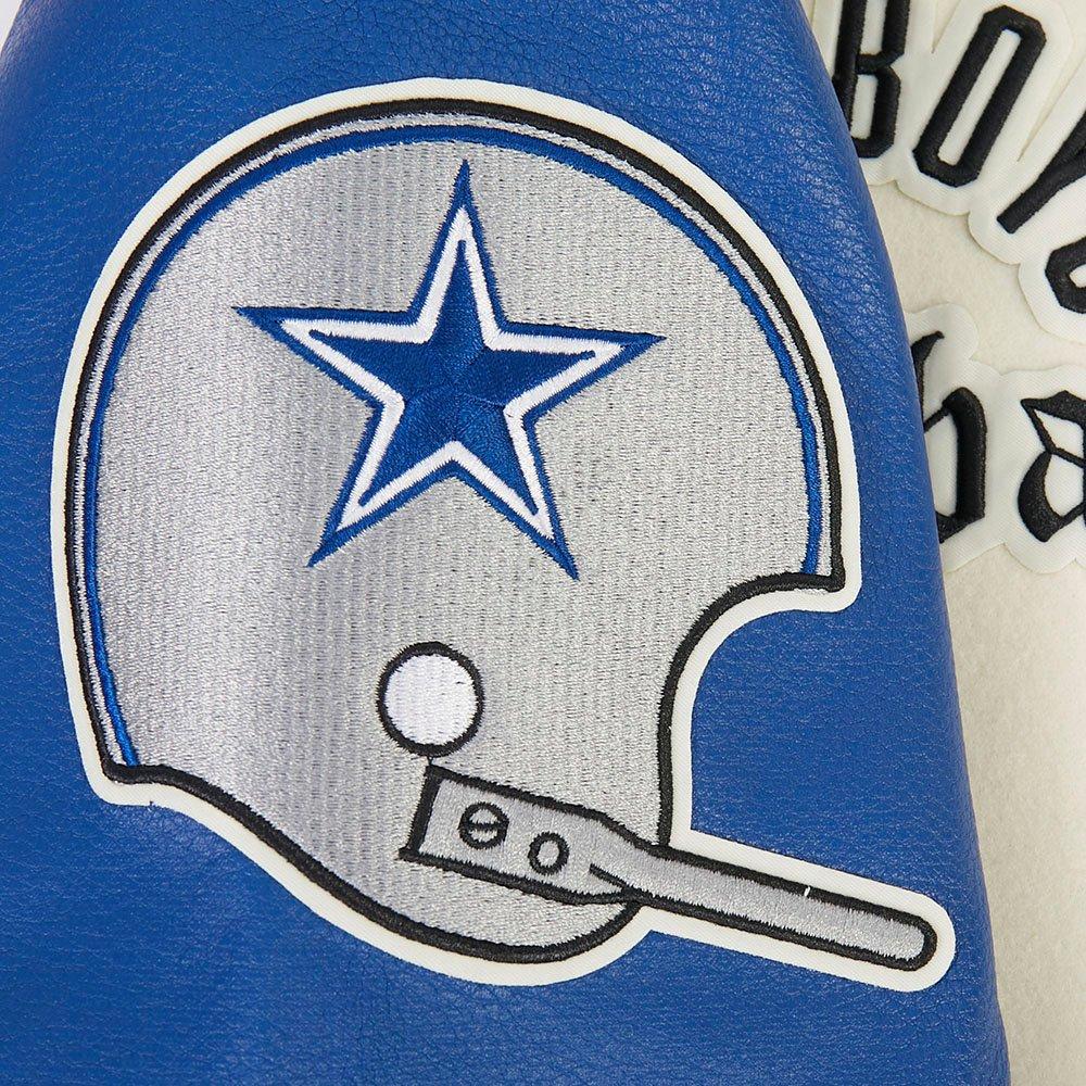 Pro Standard Men's NFL Dallas Cowboys Modern Originals Rib Wool Varsity Jacket - EGGSHELL/BLUE