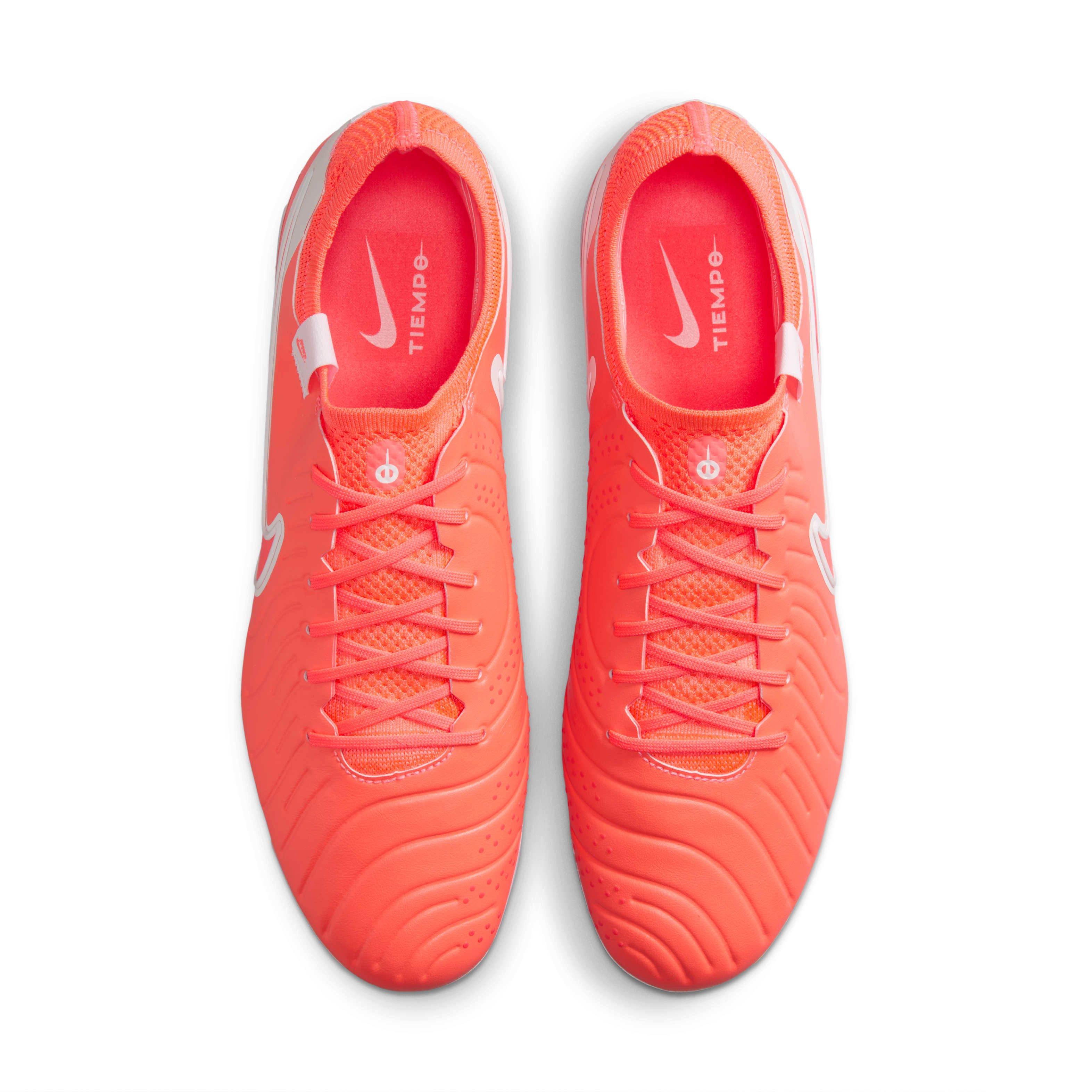 Nike Tiempo Legend 10 Elite FG "Hot Lava/White" Men's Soccer Cleat - LAVA/WHITE Thumbnail View 4