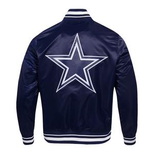 Pro Standard Men's NFL Dallas Cowboys Script Tail Satin Jacket - Navy - NAVY
