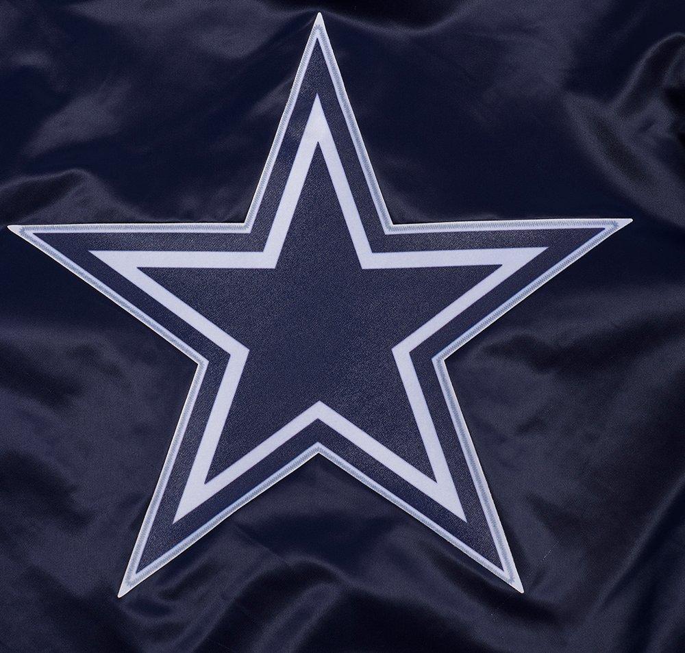 Pro Standard Men's NFL Dallas Cowboys Script Tail Satin Jacket - Navy - NAVY