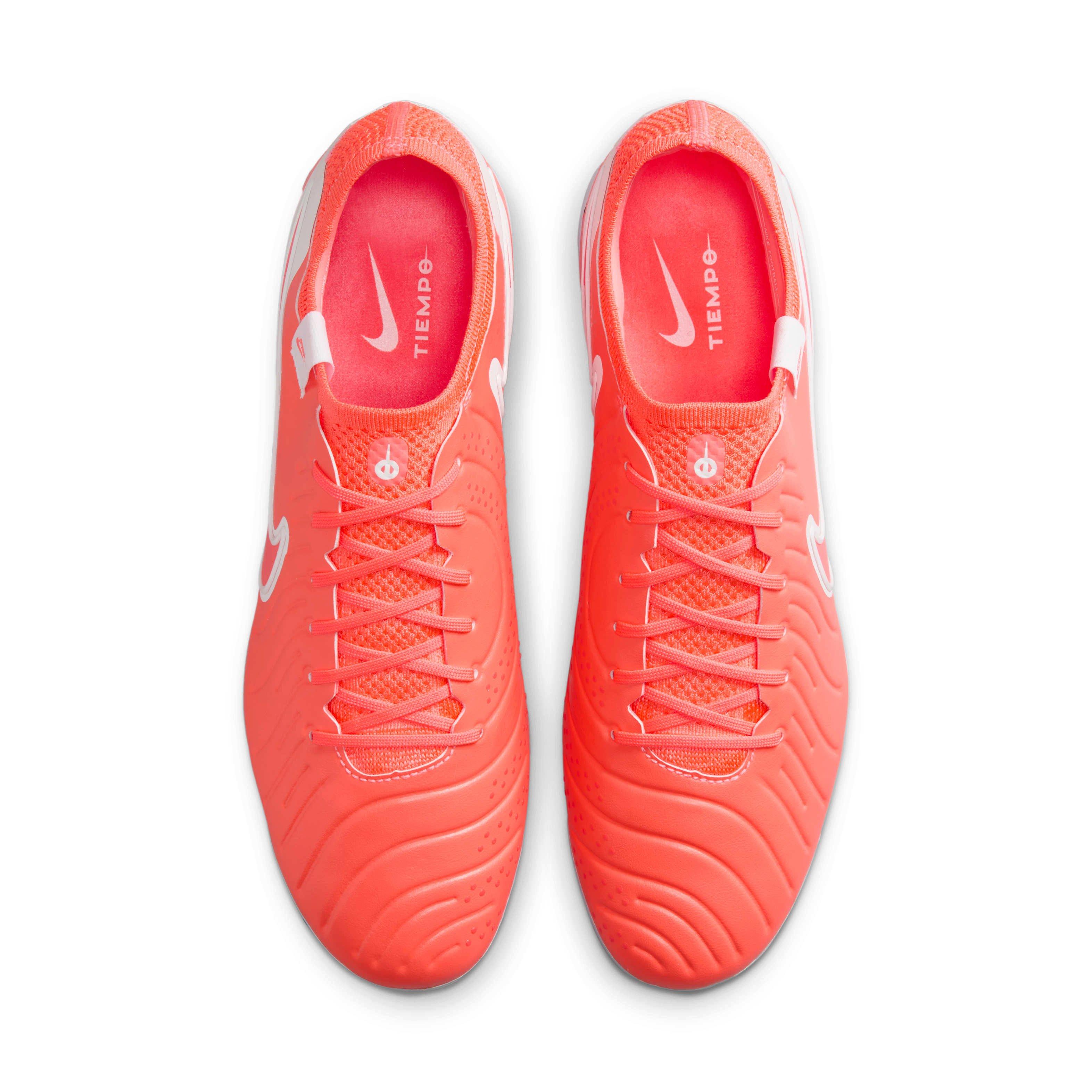 Nike Tiempo Legend 10 Elite AG "Hot Lava/White" Men's Soccer Cleat - LAVA/WHITE Thumbnail View 4