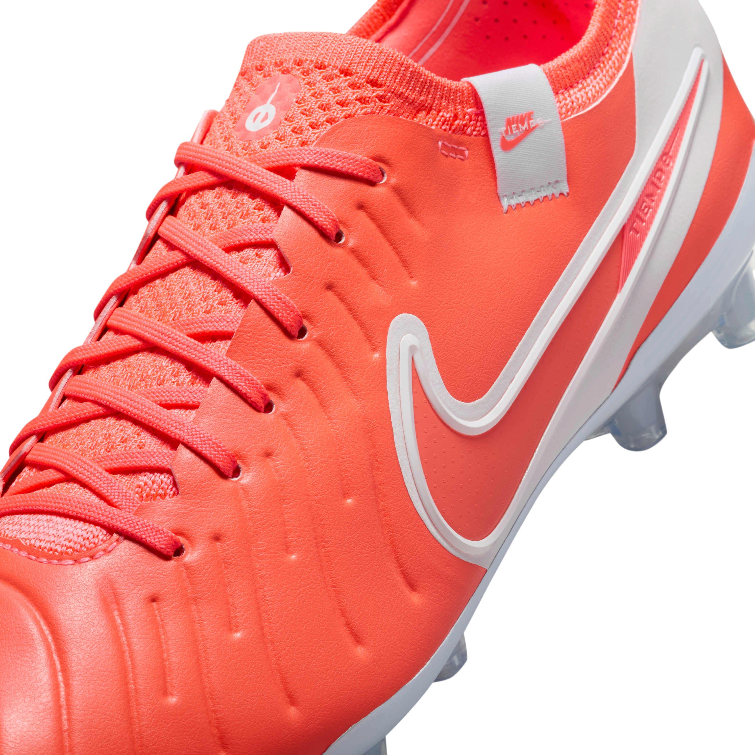 Nike Tiempo Legend 10 Elite AG "Hot Lava/White" Men's Soccer Cleat - LAVA/WHITE Thumbnail View 8